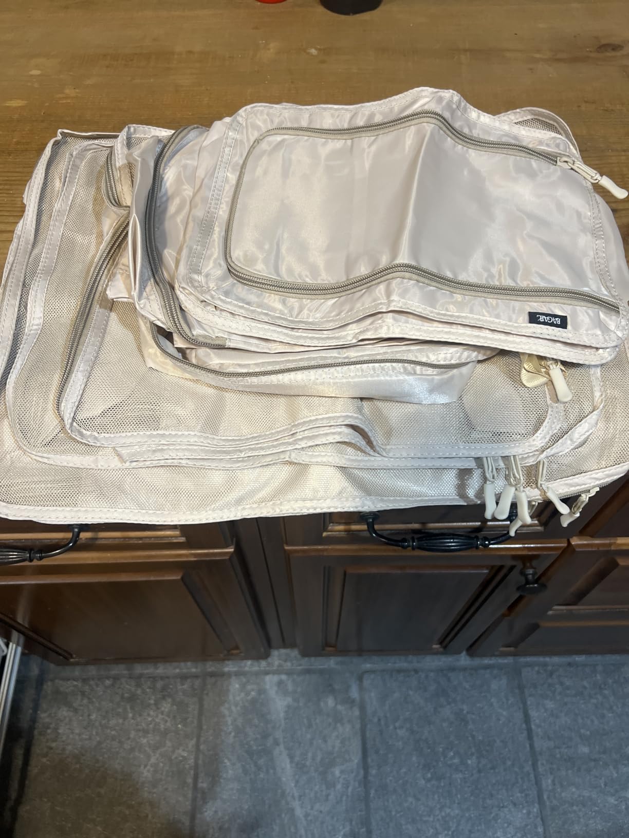 BAGAIL 8 Set Packing Cubes Luggage Packing Organizers for Travel Accessories-Cream customer photo 1