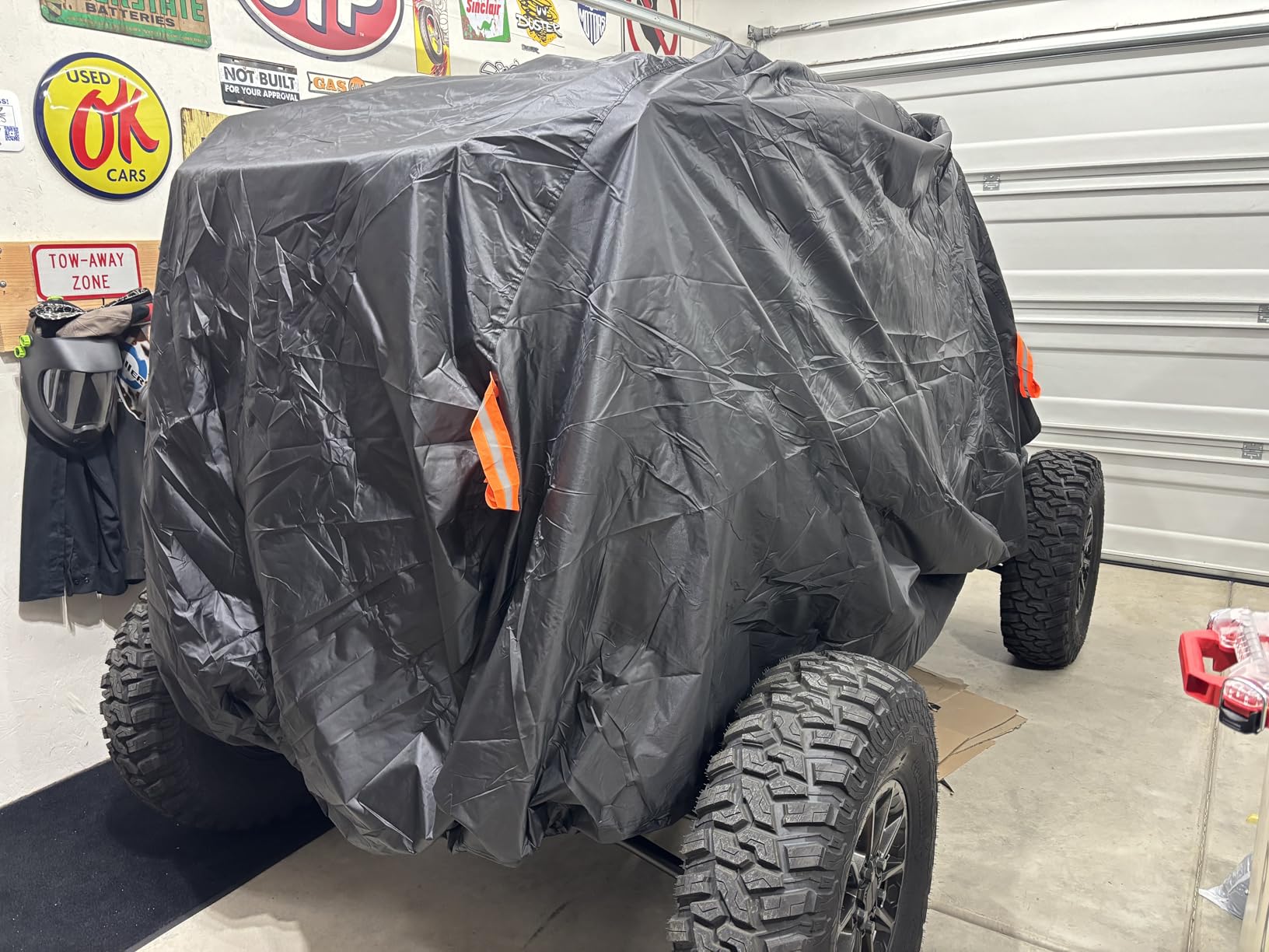 NEVERLAND UTV Cover Heavy Duty Ranger Cover Waterproof 4-6 Seater Side by Side Covers 4 Door All Weather Storage with Reflective Strip Compatible with Polaris RZR General Can-Am Yamaha SxS customer photo 2