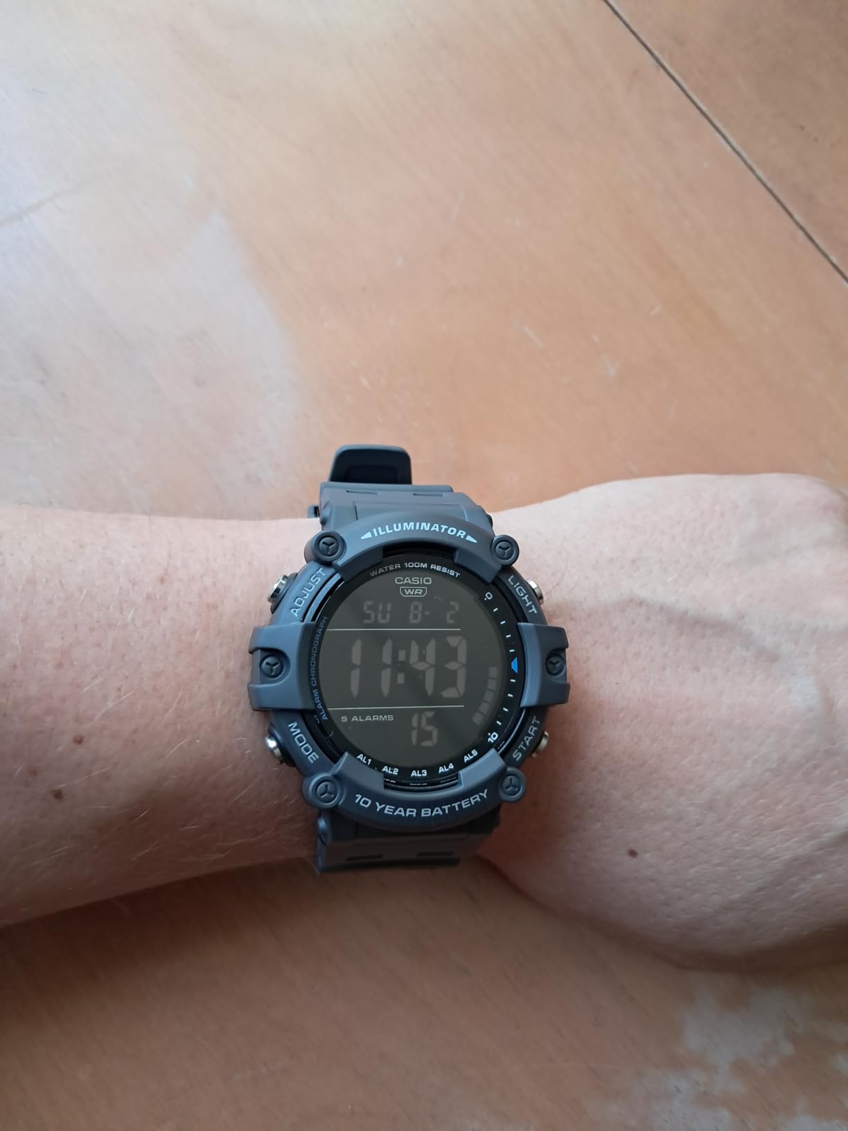Casio Illuminator AE1500WH Series | 10-Year Battery | LED Backlight | 5-Alarms | 1/100 Sec Stopwatch | Men's Digital Watch customer photo 1