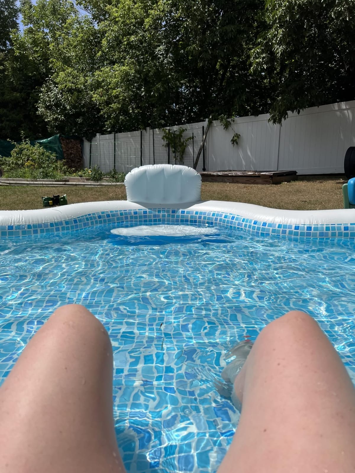 Members Mark Elegant Family Pool 10 Feet Long 2 Inflatable Seats with Backrests. New Version customer photo 2