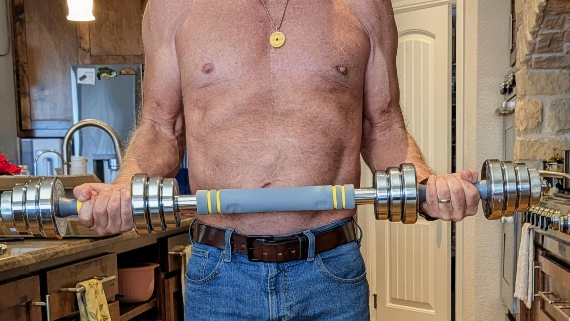 PHOEROS Adjustable Dumbbell Set - 44/66/88 LBS weights set, Dumbbell Barbell 3 in 1, Steel Dumbbells Pair with Connecting Rod customer photo 1