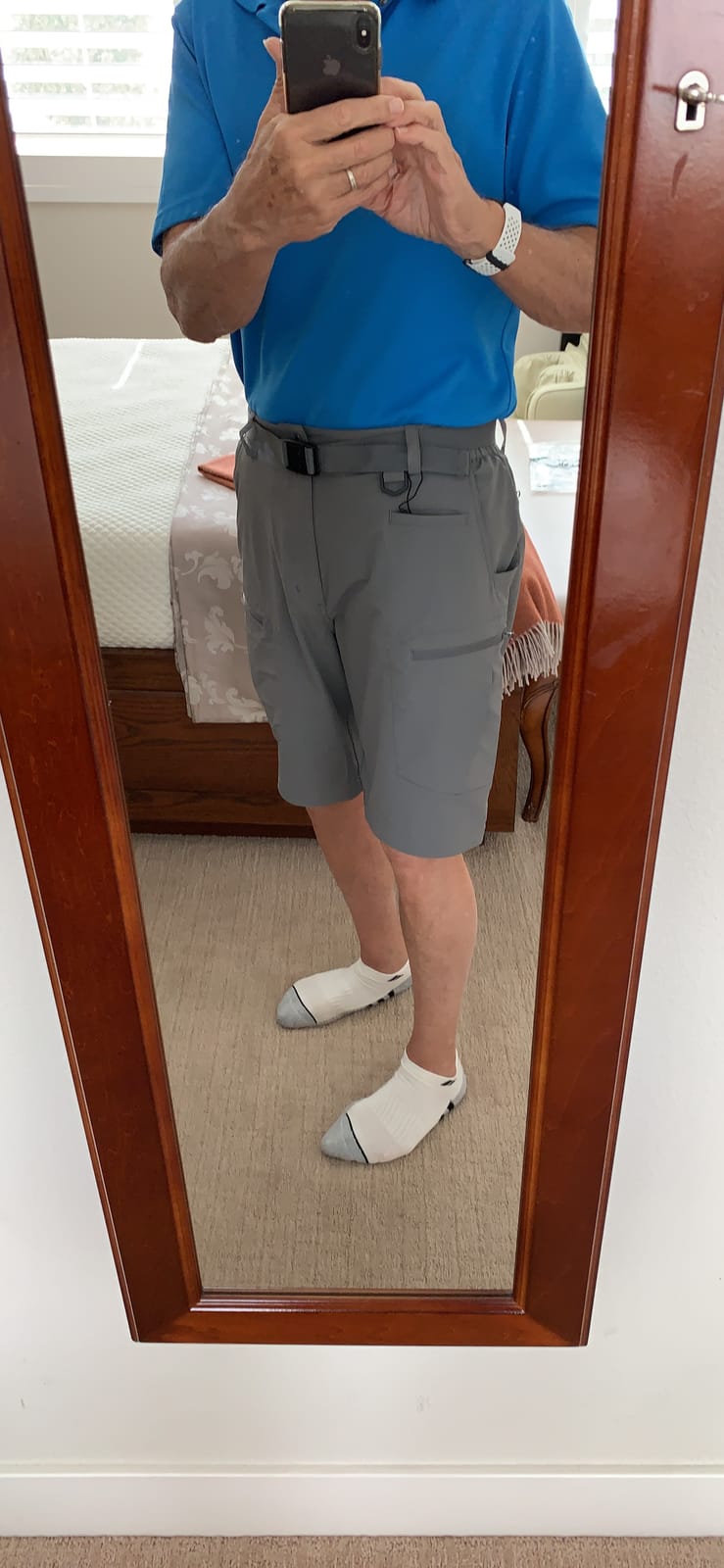 Mens Cargo Hiking Shorts Water Resistant Quick Dry Lightweight Breathable Tactical Shorts with Nylon Belt customer photo 2