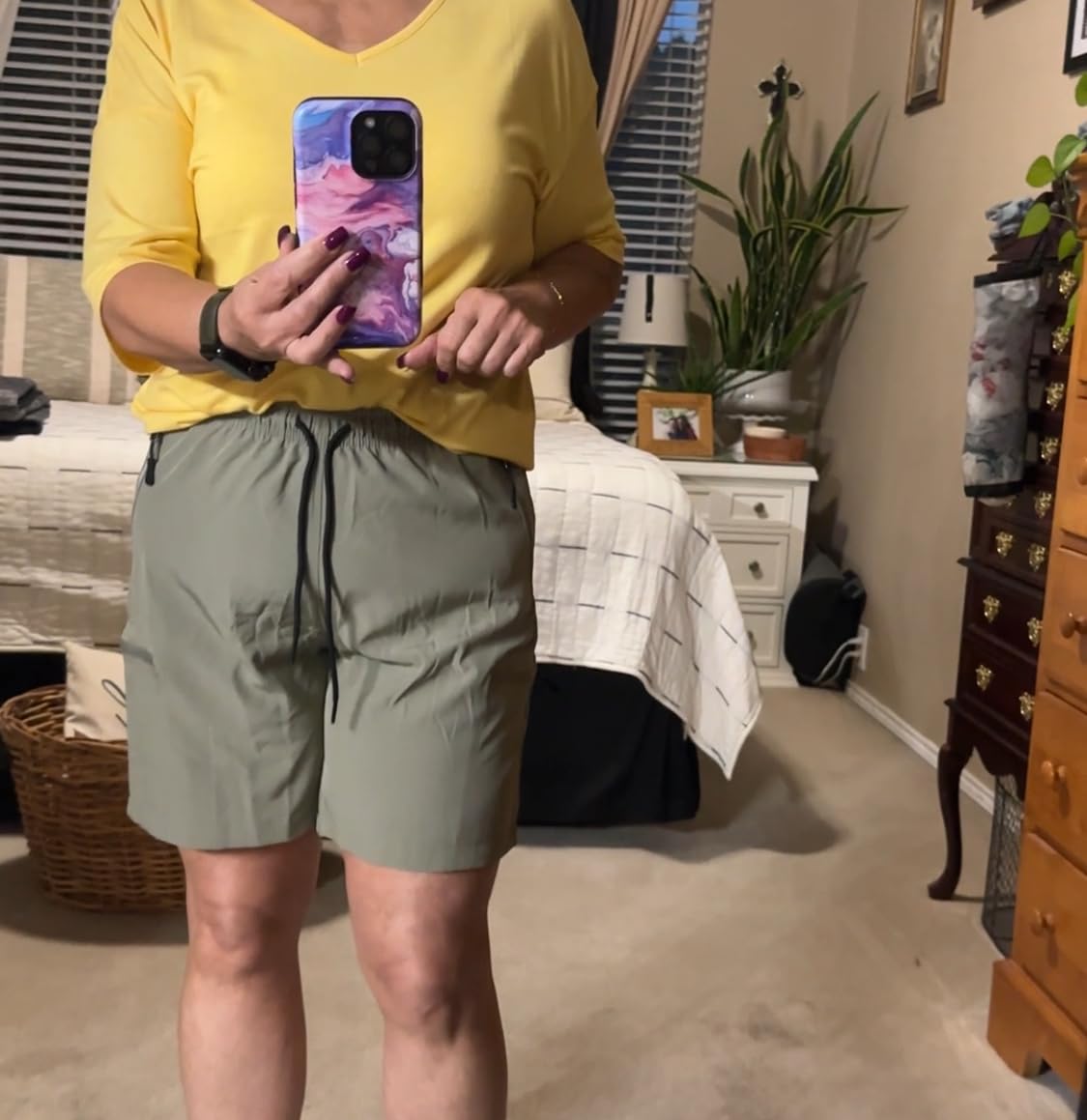 SANTINY Women's 5''/ 7''/9'' Hiking Cargo Shorts Quick Dry Lightweight Summer Shorts for Women Athletic Golf Zipper Pockets customer photo 1