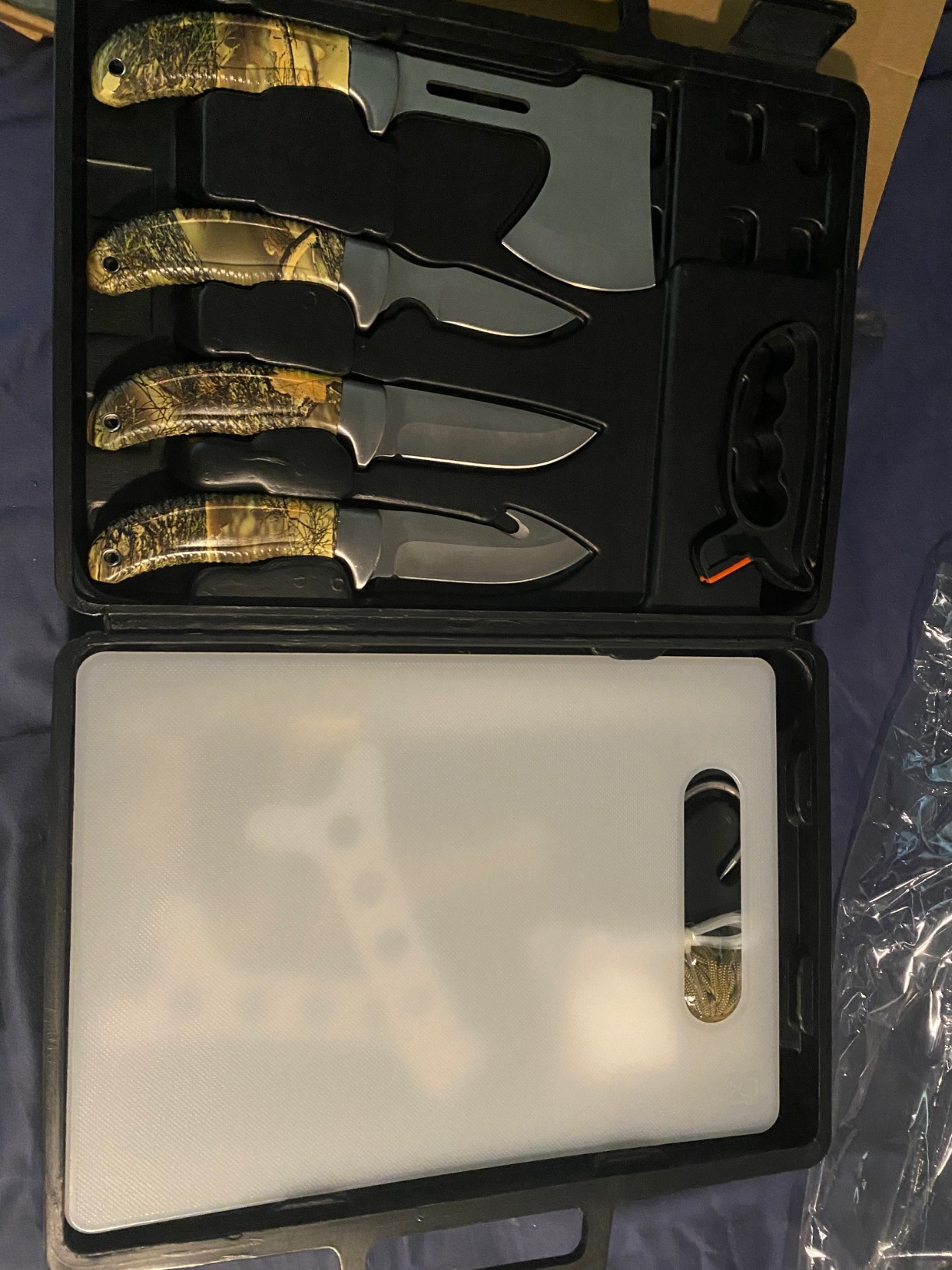 GVDV 14 Piece Hunting Knife Set, Field Dressing Game Processing Kit for Men | Complete butcher gear kit, hunting accessory as Christmas gift for hunters, Includes axe, gut-hook skinner, ribcage spreader customer photo 2