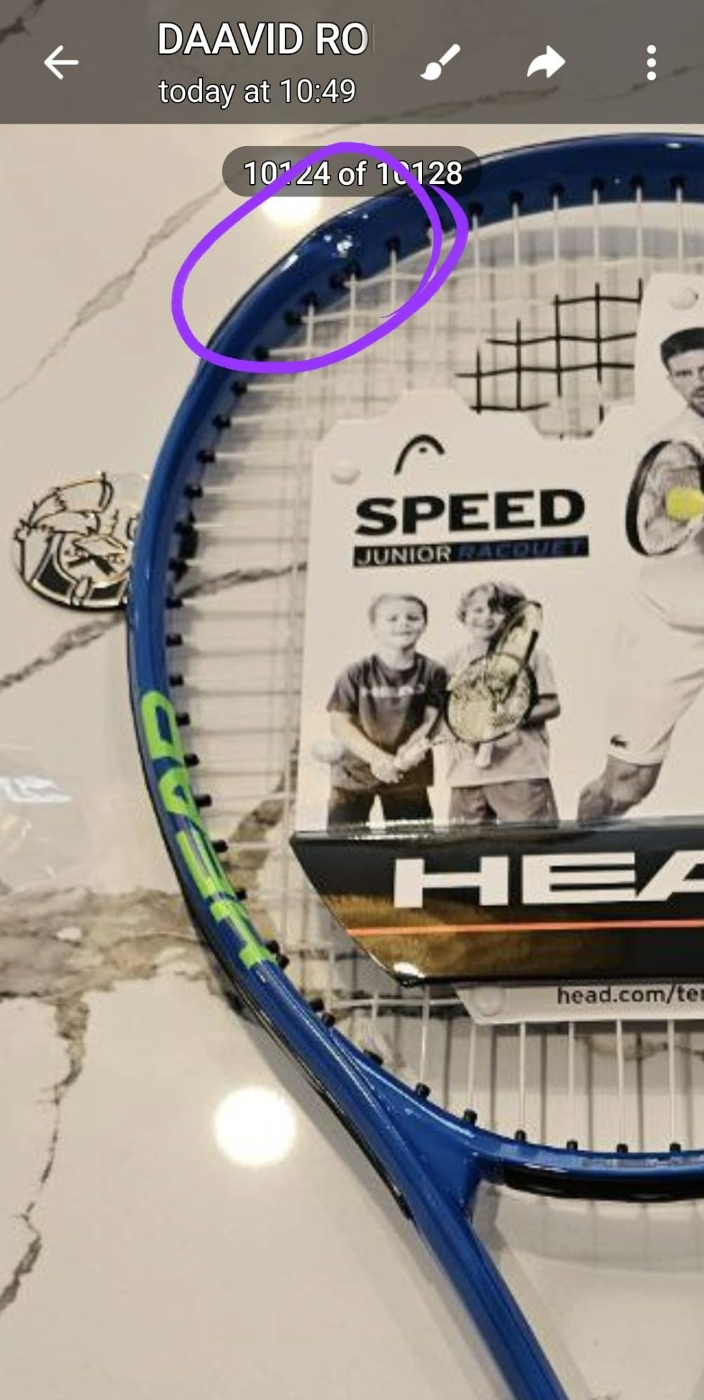 HEAD Speed 25 Junior Tennis Racquet, Blue (SIOC) | Pre-Strung, Ages 8-11 customer photo 1