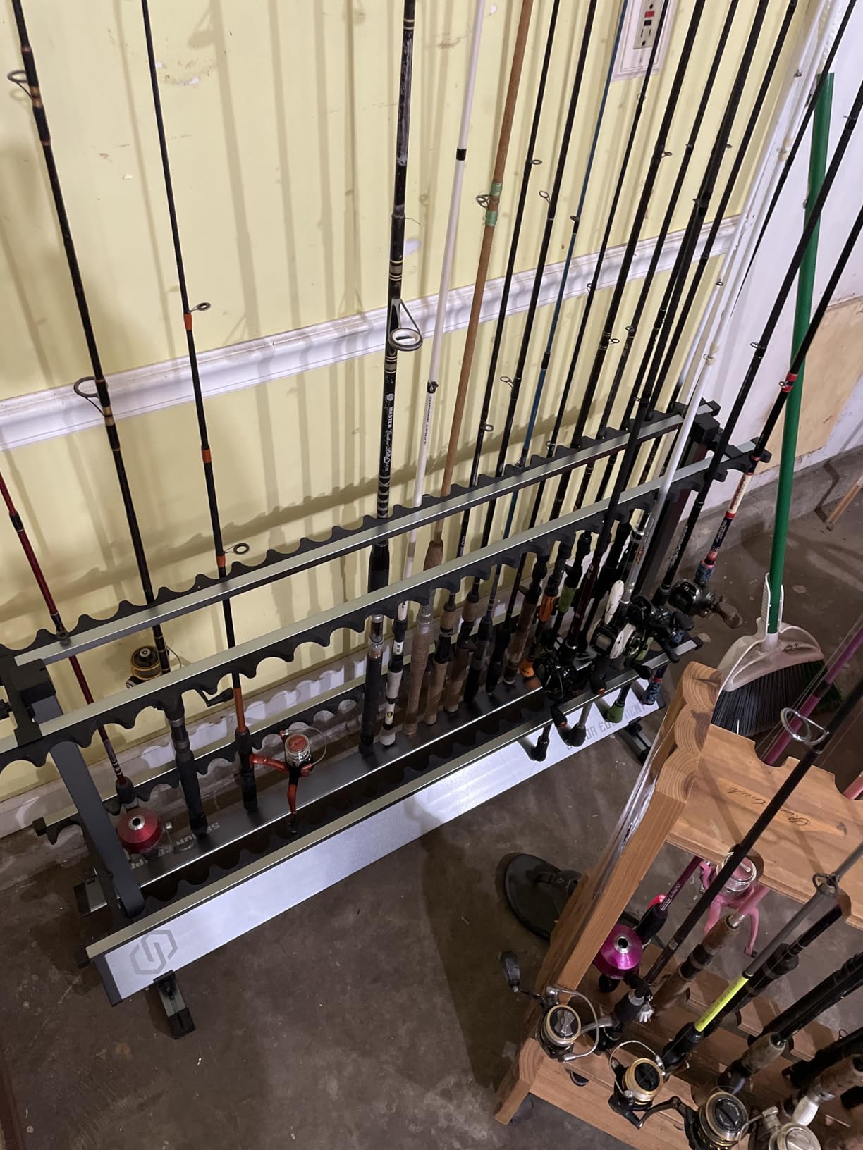 Savior Equipment Fishing Rod Rack Holder Organizer, 24-48 Slots to Hold Fresh Salt Water Spinning Rods & Reel Combo, Lightweight Aluminum Vertical Fish Pole Garage Storage Ground Display Stand customer photo 2