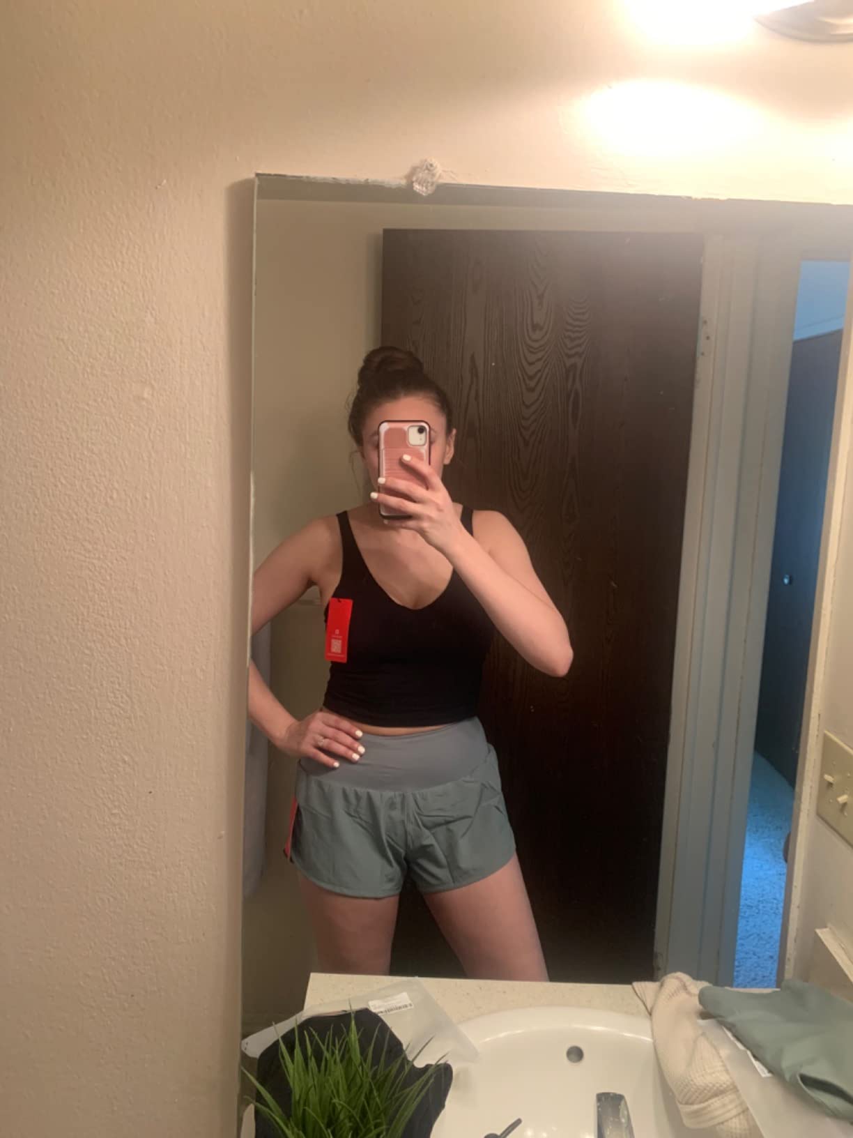 Women's High Waisted Running Shorts Quick Dry Workout Shorts customer photo 1