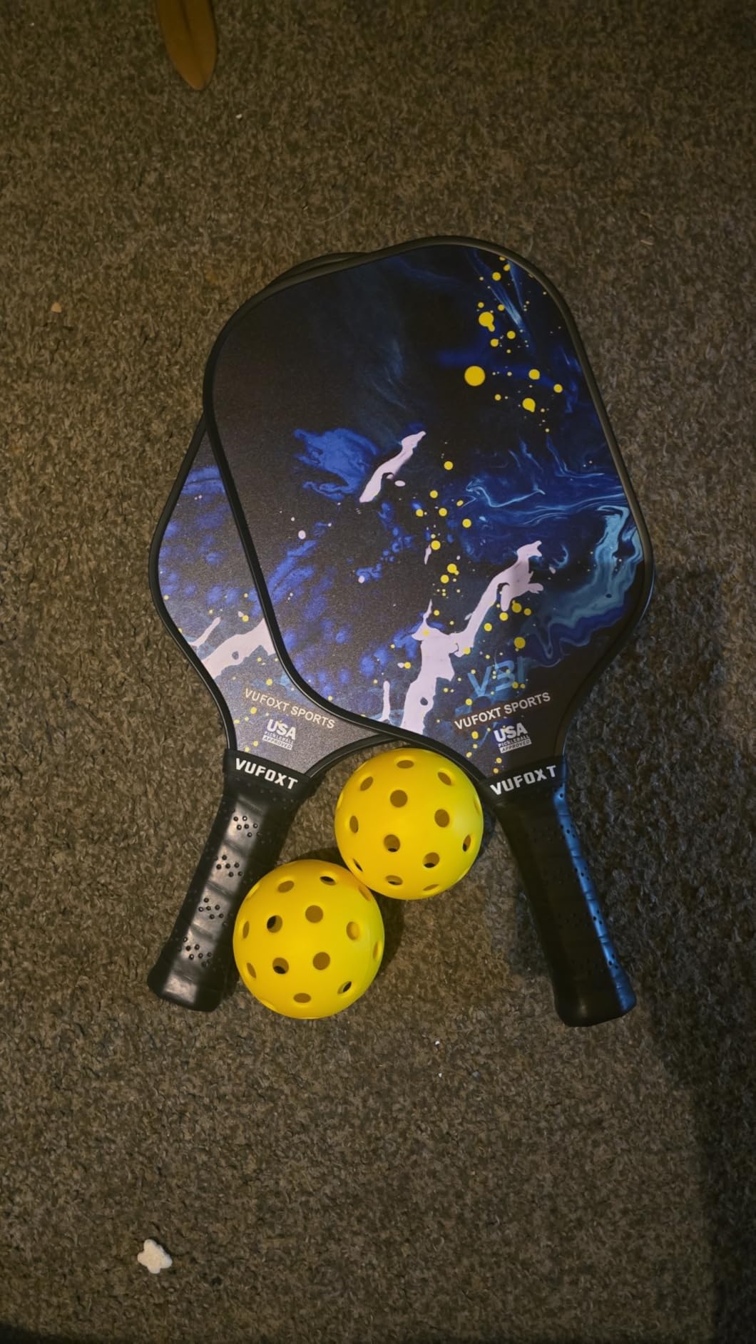 Pickleball Paddles Set of 2/4, USAPA Approved Carbon Fiber Surface Pickle Ball Set - 14mm PP Honeycomb Core of Lightweight Pickleball Rackets -Suitable for Beginners' Training and Game customer photo 1