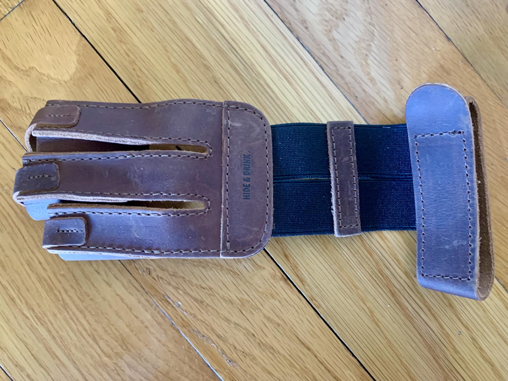 Hide & Drink, Three-Finger Archery Glove Handmade from Full Grain Leather customer photo 1