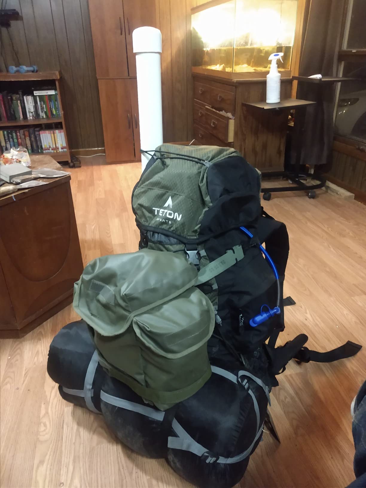 Teton 65L Scout Internal Frame Backpack for Hiking, Camping, Backpacking, Travel, Rain Cover Included, Pacific customer photo 2