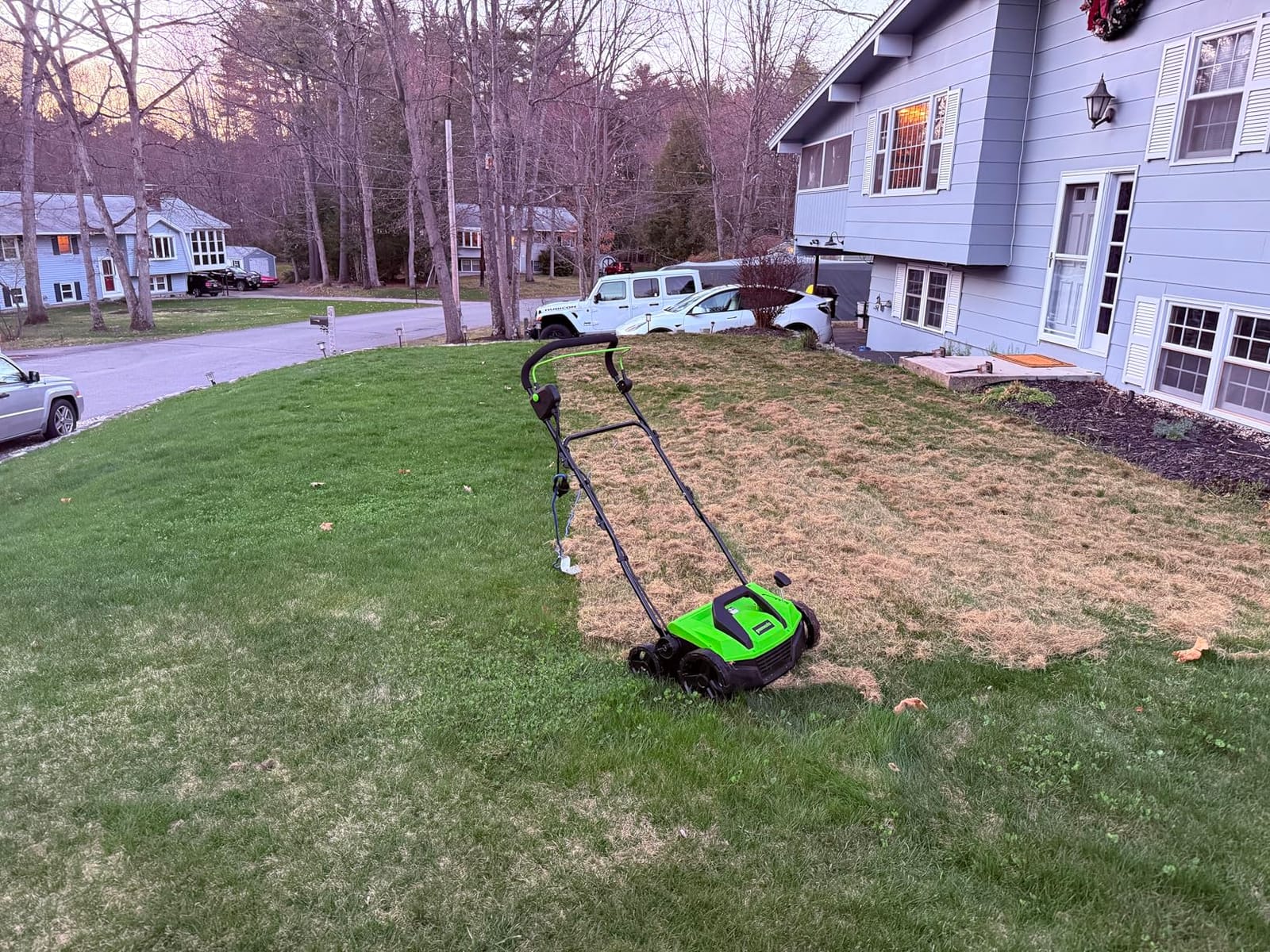 Greenworks 13 Amp 14-Inch Corded Dethatcher / Scarifier, 2-in-1 Electric Lawn Rake with 3-Position Depth Adjustment & Push-Button Start, Lawn Care Tool for Healthy Yard Maintenance customer photo 1
