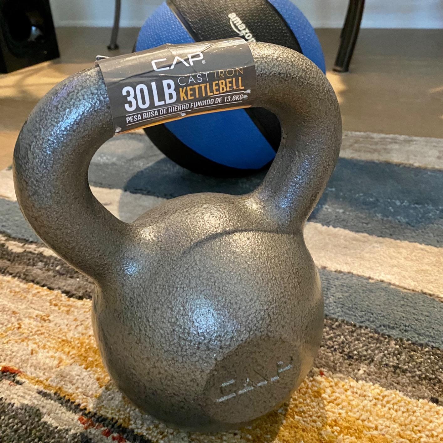 WF Athletic Supply Hammerstone Painted Cast Iron Kettlebells, Home & Gym Equipment, Great for Strength Training, Full Body Workout & Crossfit Training customer photo 1