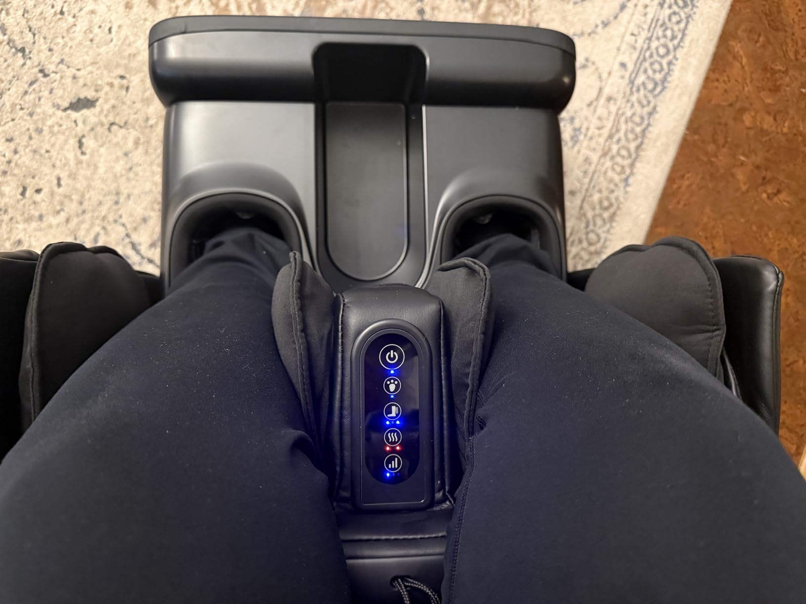 Foot & Calf Massager with Heat Shiatsu Compression Vibration, FSA Eligible | 2-in-1 Ottoman, 2 Heat Levels, 4-Level Compression, 2 Leg Modes, for Plantar Fasciitis Neuropathy, Up to Size 13 customer photo 2