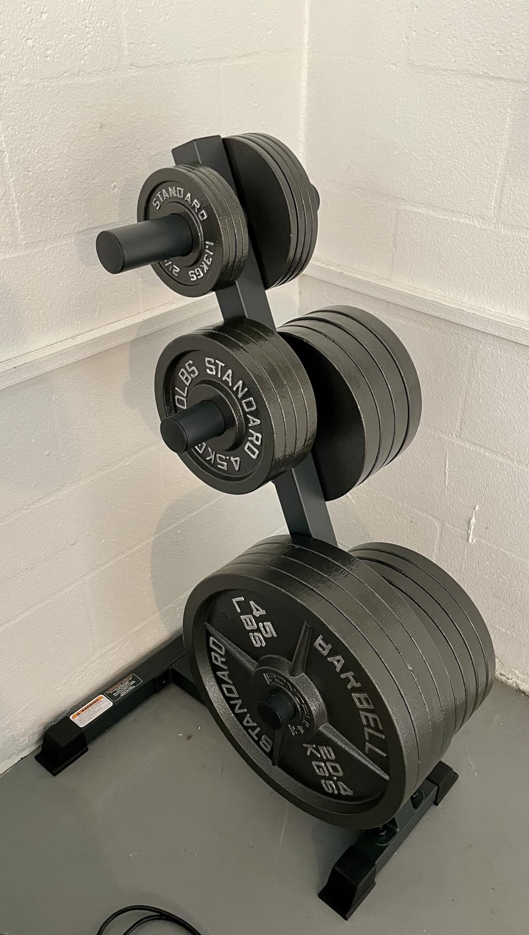 Cast Iron Olympic Weight Plates - Free Weights with 2-inch Hole & Anti-Rust Hammertone Finish - Ideal for Strength Training, Crossfit Equipment & Home Gym Set - Sold in Pairs - 2.5LB-45LB customer photo 2