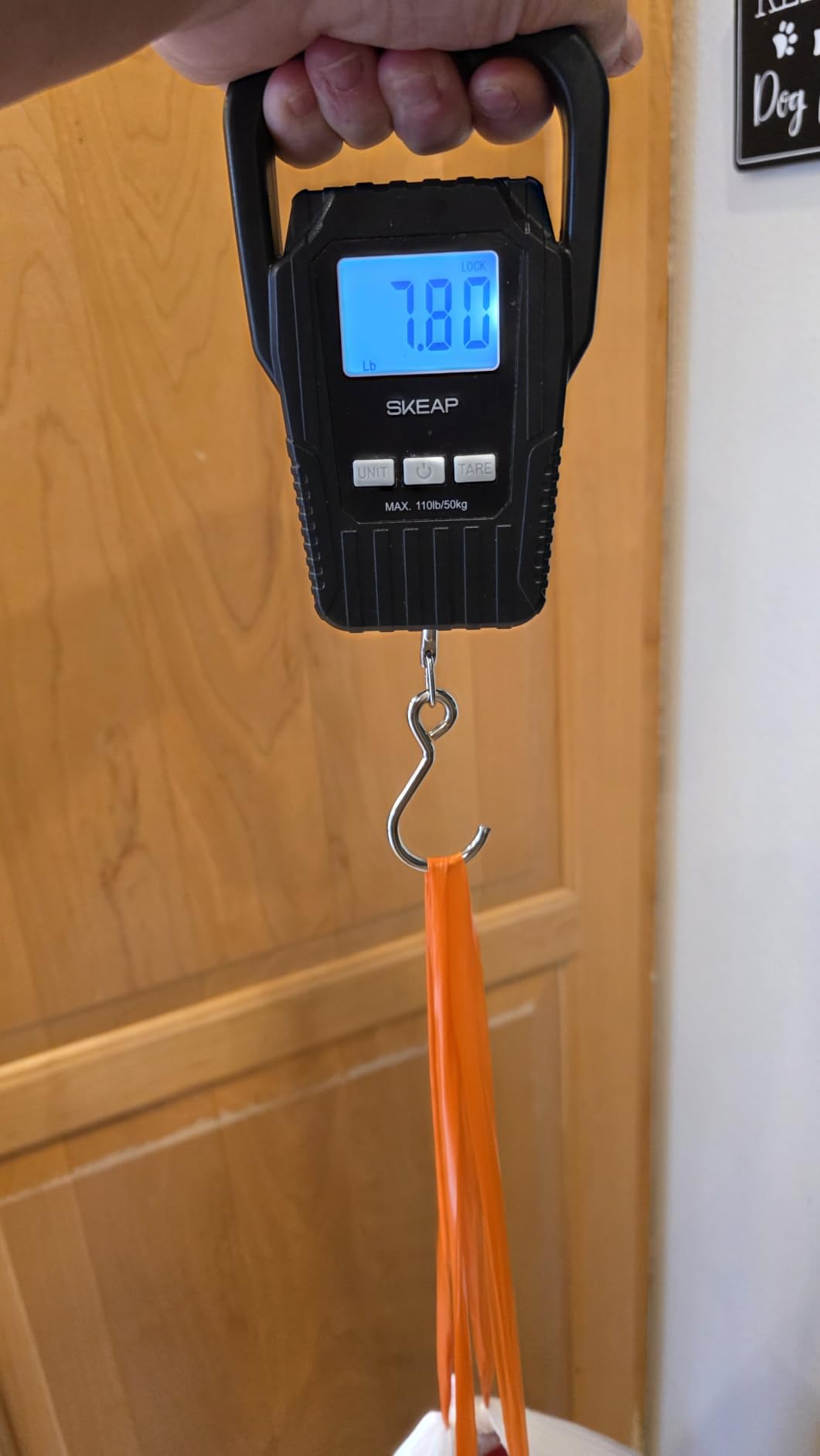 Digital Fish Scale Hanging Scale Fishing Scale, SKEAP 110lb/50kg Luggage Scale, Fish Weighing Scale, Upgrade Large Handle & Backlit LCD Display, Black, Fishing Gifts for Men customer photo 1