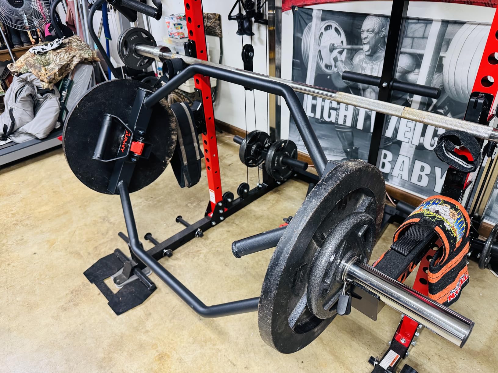 Sunny Health & Fitness Olympic Hex Trap Bar, Swivel Handles for Deadlifts customer photo 2
