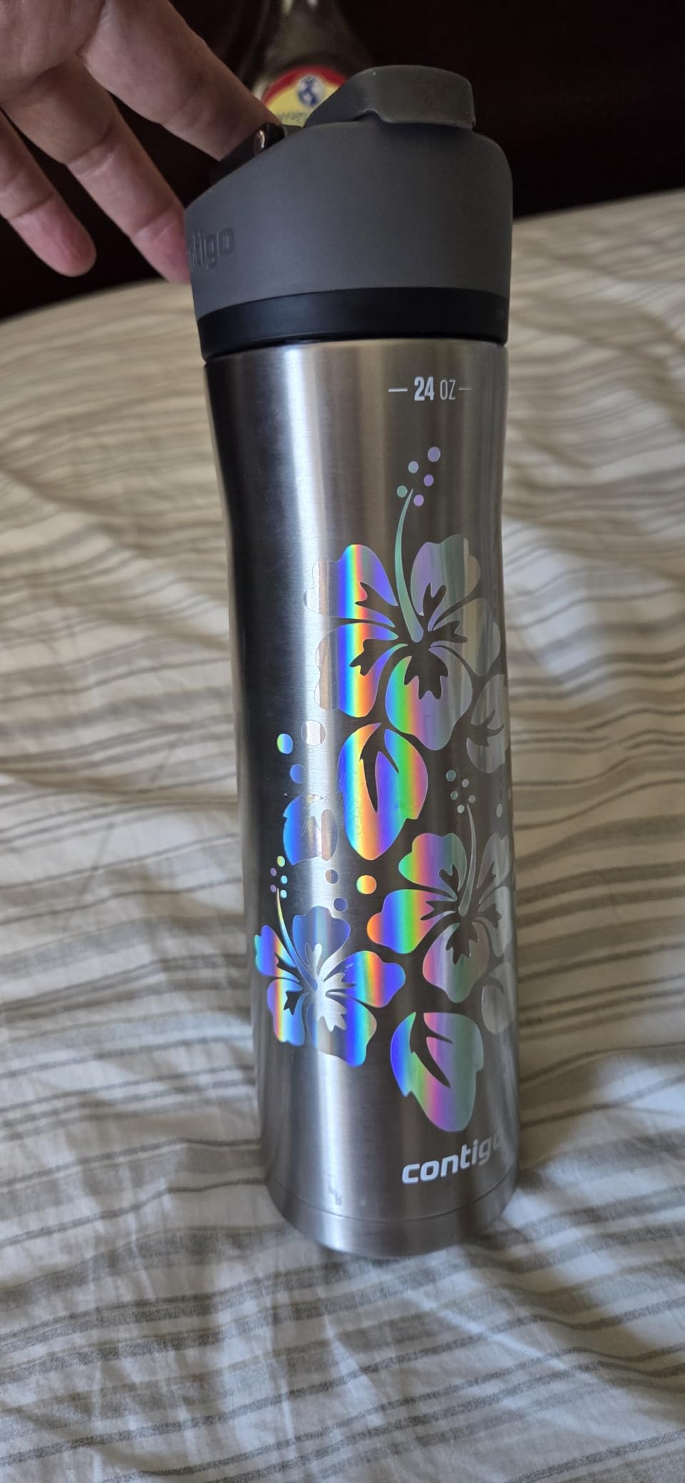 Contigo Cortland Chill 2.0 Blueberry Stainless Steel Water Bottle Vacuum-Insulated Spill-Proof Lid 24oz Ideal for Hot or Cold Drinks Interchangeable Lid Perfect for Kids & Adults customer photo 2