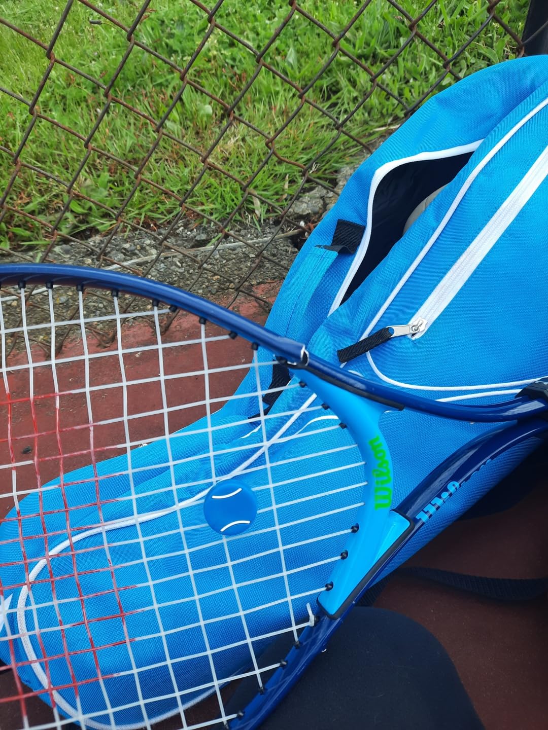 Wilson US Open Jr Tennis Racket, for Kids, Aluminium, Blue/Green, 21 customer photo 1