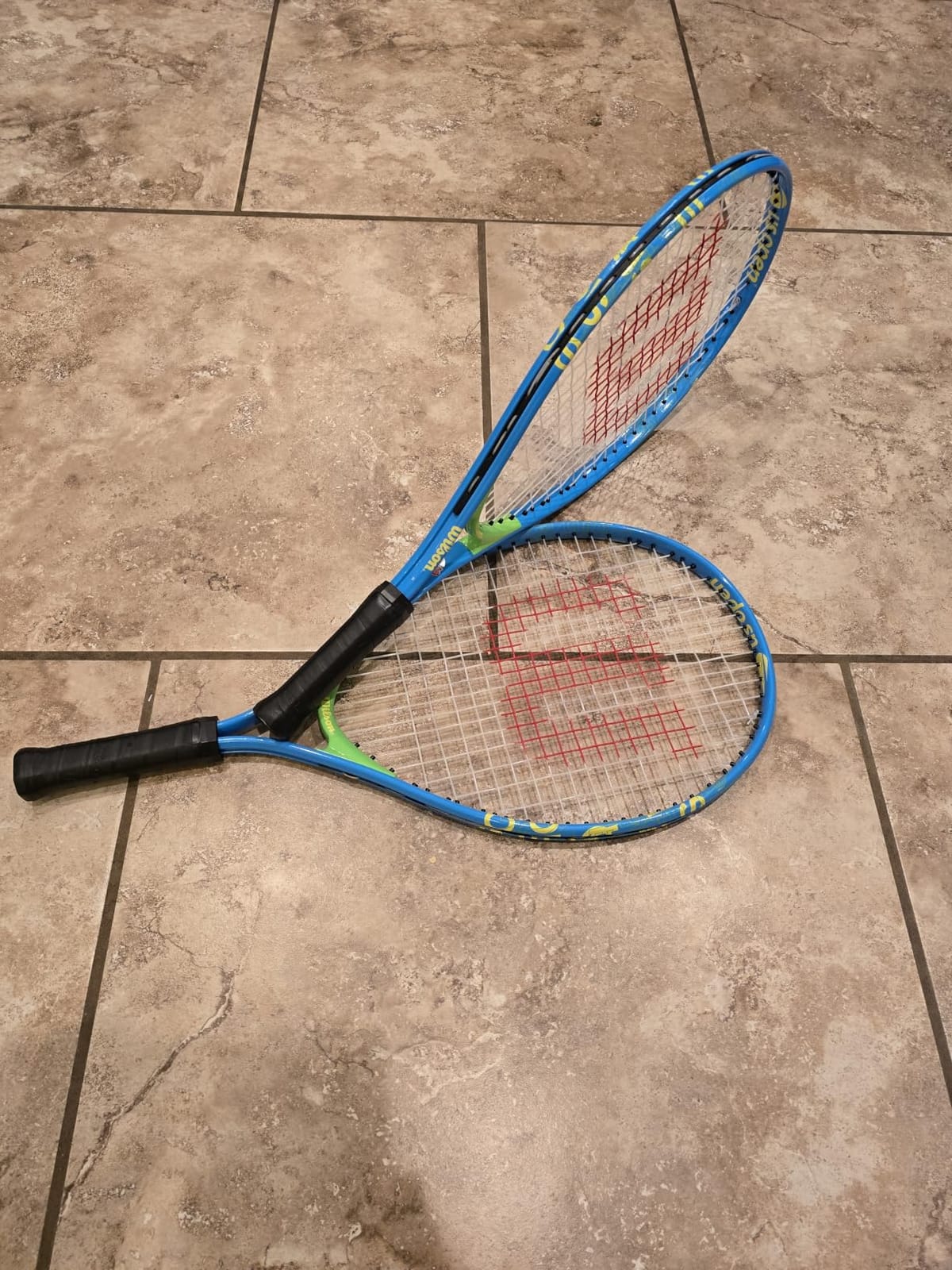 Wilson US Open Jr Tennis Racket, for Kids, Aluminium, Blue/Green, 21 customer photo 2