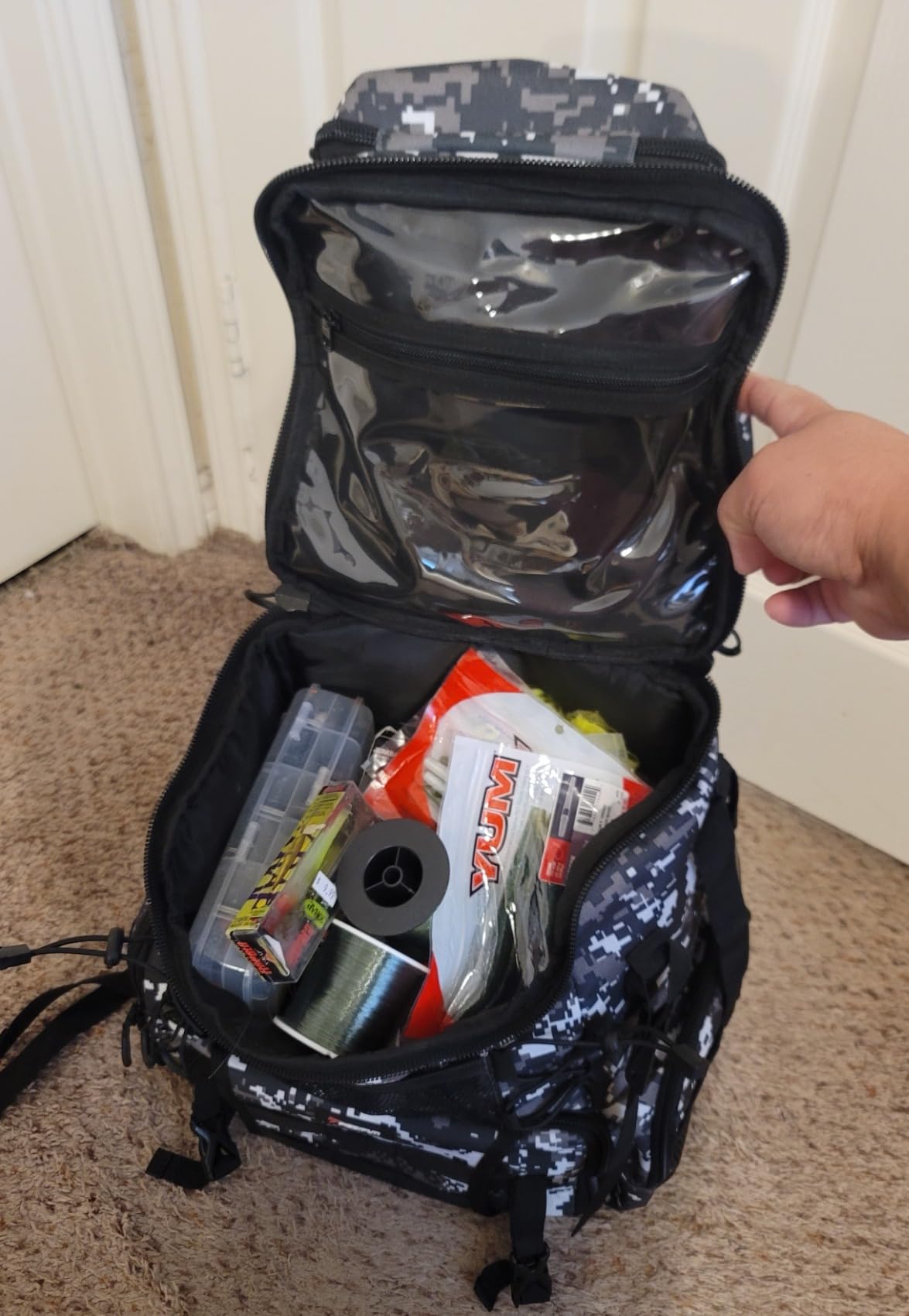 Piscifun Fishing Tackle Backpack, 42L Rod & Box Carrier, Waterproof customer photo 1
