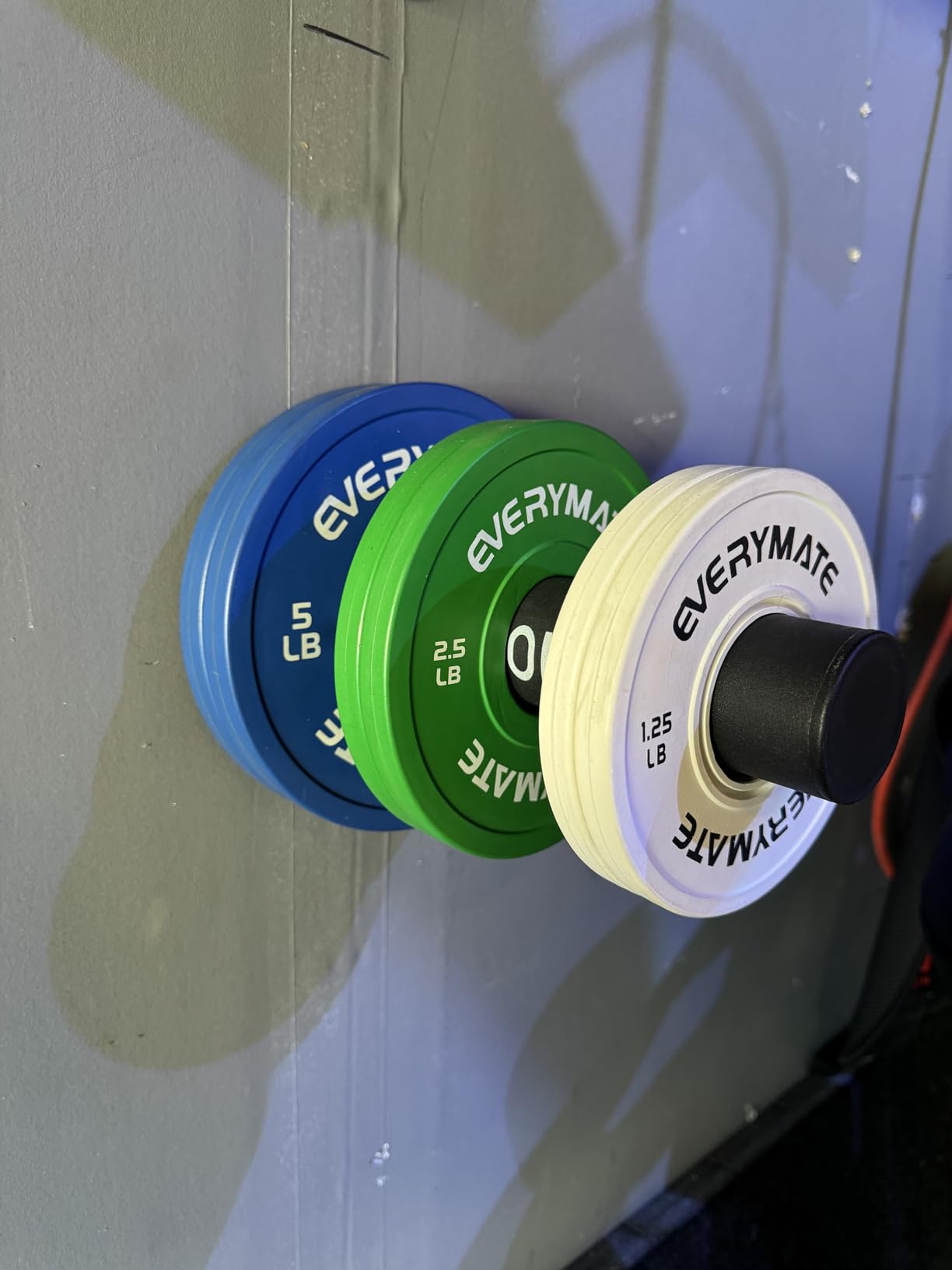 Change Weight Plates 1.25LB 2.5LB 5LB Set Fractional Plate Olympic Bumper Plates for Cross Training Bumper Weight Plates Steel Insert Strength Training Weight Plates customer photo 2