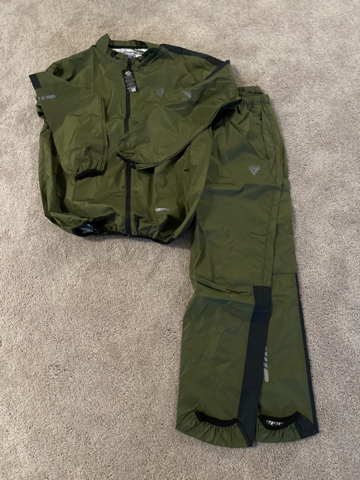 RDX Sauna Suit Full Body Heat Sweat Suit, REACH OEKO TEX 100 CERTIFIED, Anti Rip Long Sleeve Tracksuit Top Bottom customer photo 1