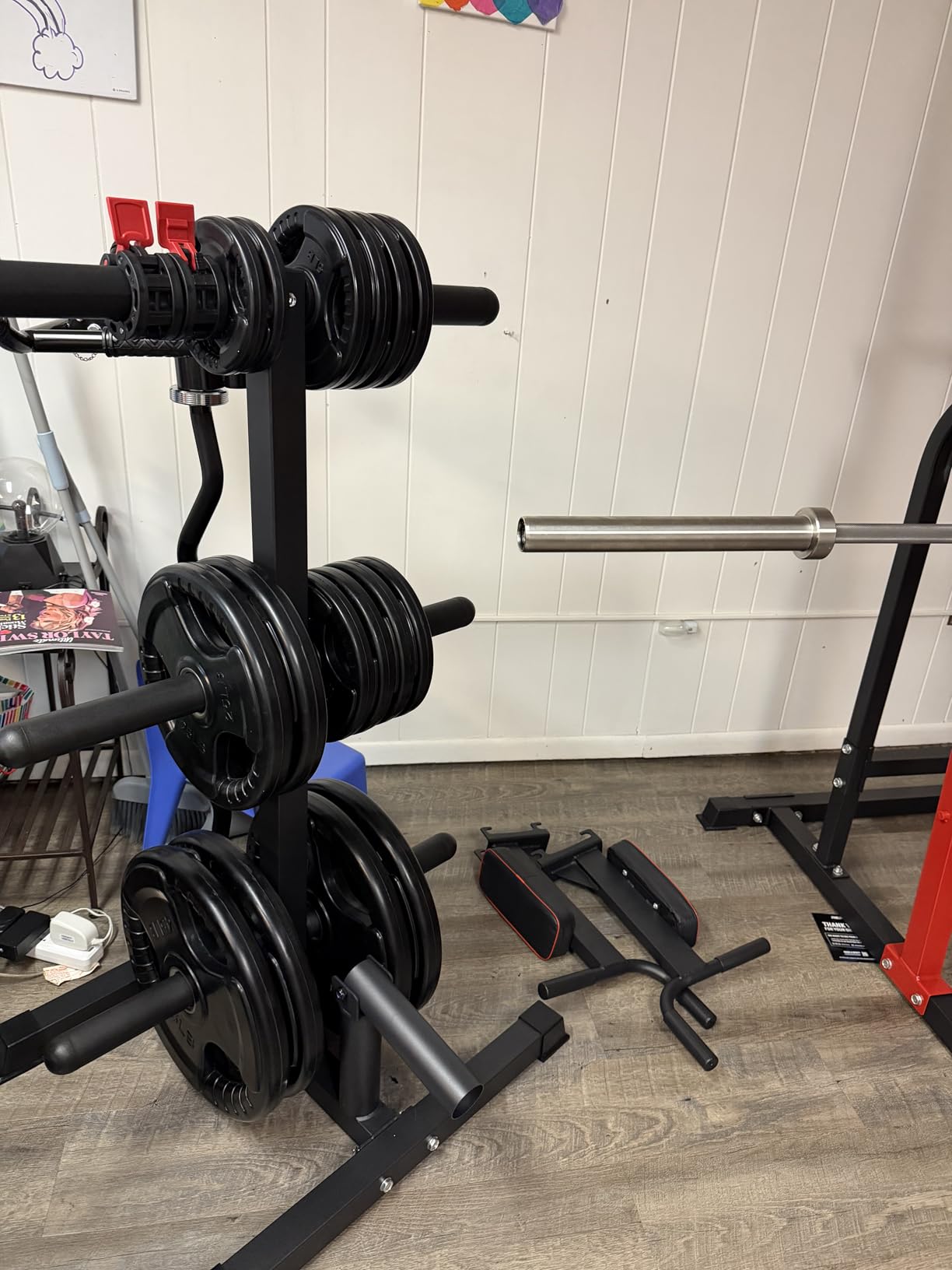 RitFit Olympic Rubber Grip Weight Plates, 2-Inch Barbell Set | Solid Iron Core, Rubber Coated, 3-Hole Grip, 2.5LB to 45LB Weight Options customer photo 2