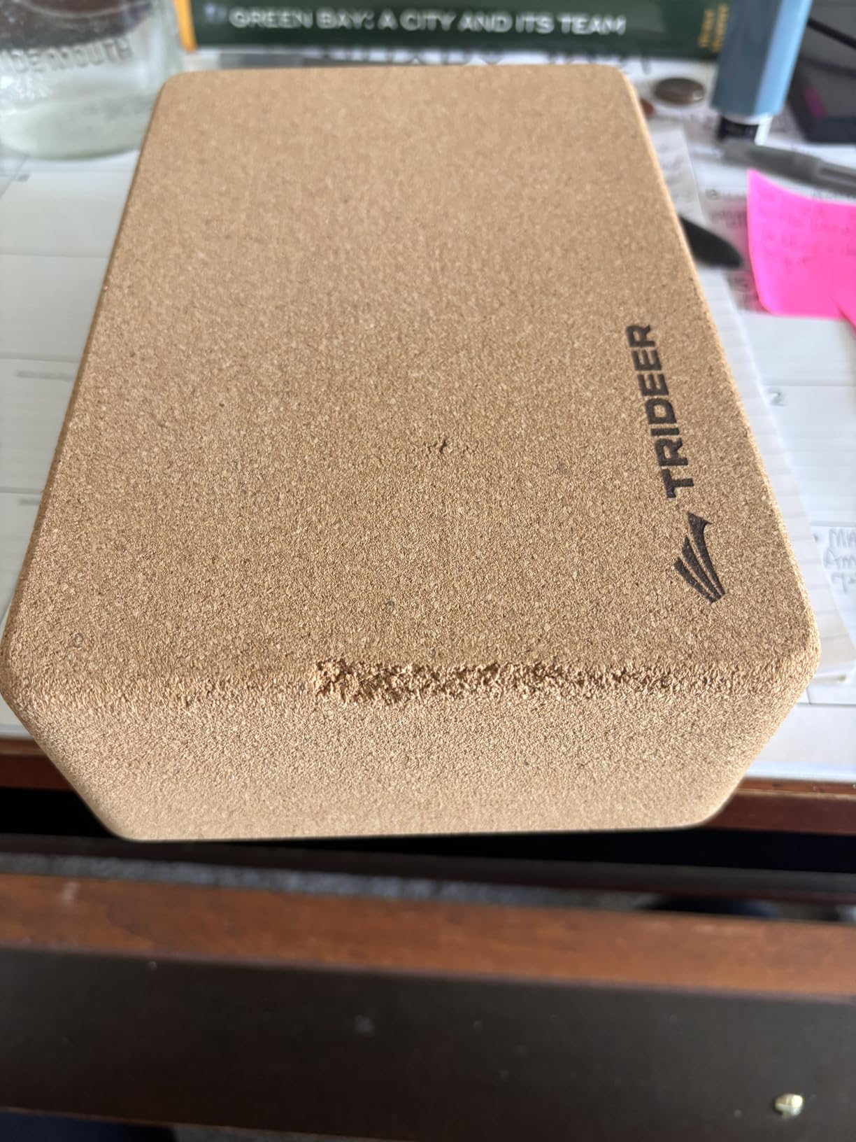Trideer Cork Yoga Blocks, 2 Pack Yoga Blocks Natural Cork, High Density Yoga Block with Non Slip Surface, Eco-Friendly Yoga Accessories for Women, Ideal for Yoga, Pilates, Stretching customer photo 1