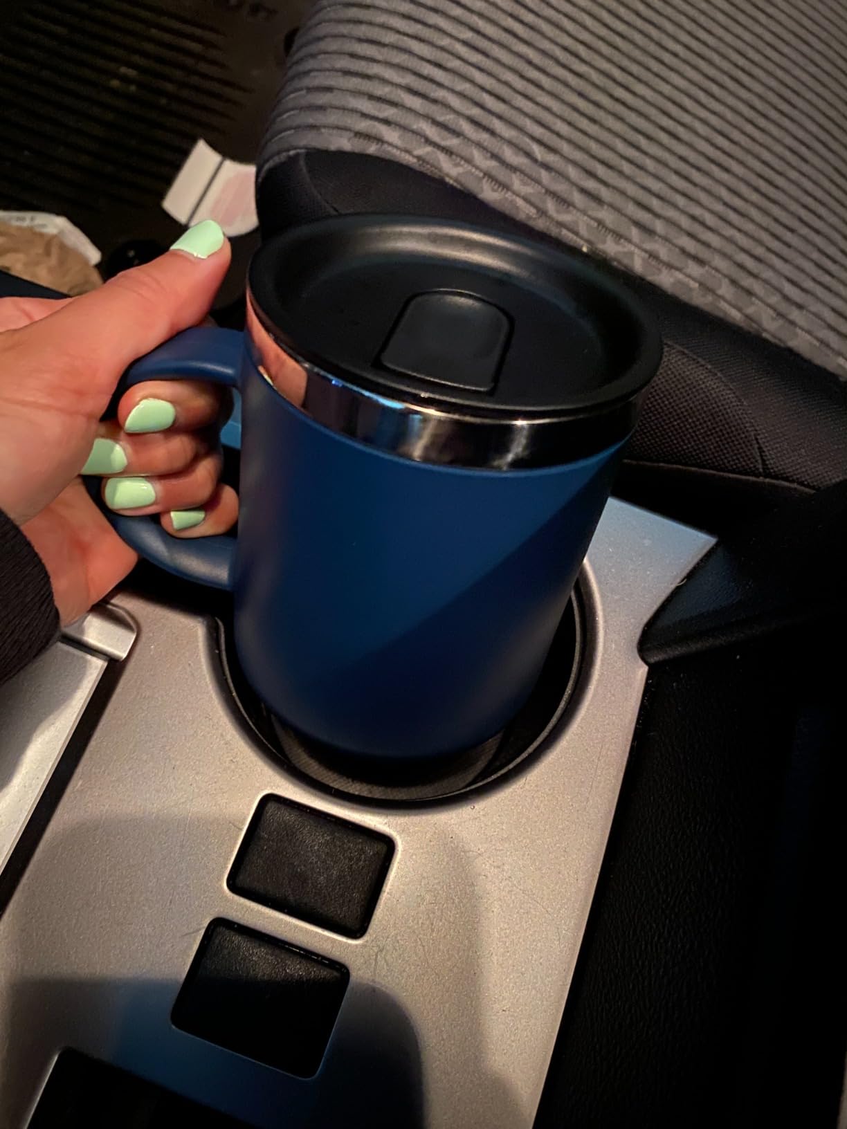 Hydro Flask Coffee Mug - Insulated Stainless Steel, Non Spill, Leak Resistant Travel Mug 12 Oz Indigo Blue customer photo 1