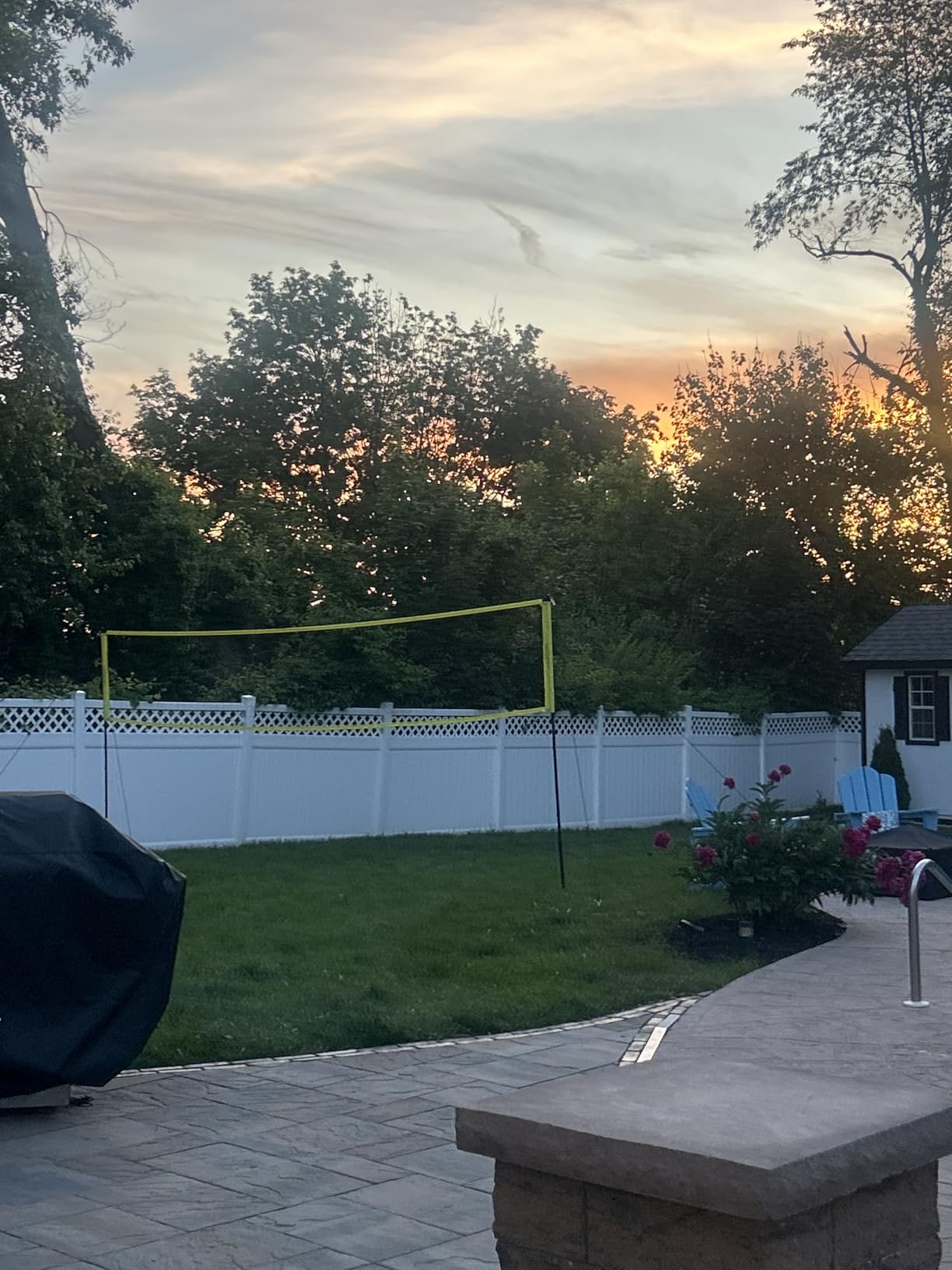 Outdoor Portable Adjustable Volleyball Net System with Bag | Complete Practice Kit| Height Adjustable|Multiple Size| for backyard, beach, and lawn play| Portable|Easy Set up customer photo 2