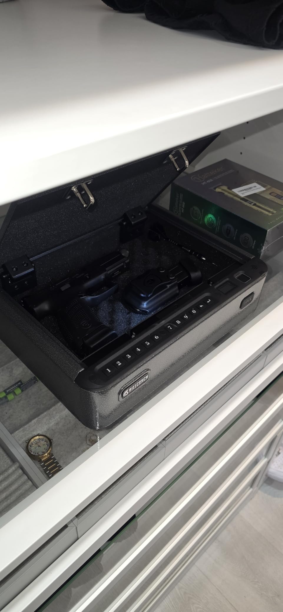 BILLCONCH Gun Safe for Handgun with Fingerprint, App, 0–9 Numeric Keypad customer photo 2