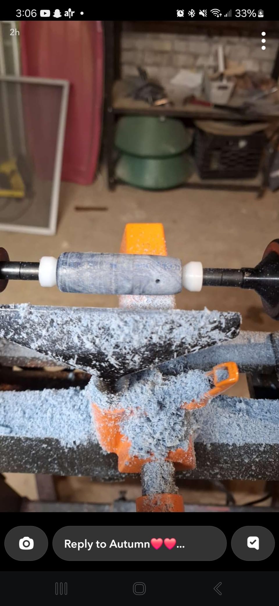WEN Mini Benchtop Wood Lathe, 8-Inch by 13-Inch with Variable Speed (LA3421) customer photo 1