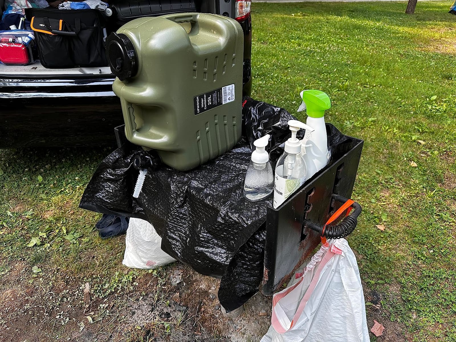 UPWOIGH 5 Gallon Camping Water Jug with Spigot, Military Green, 1 Pack | BPA-Free HDPE, Dual Cap Openings, Built-In Handles, Leak-Resistant Design, Portable Storage for Travel and Emergencies customer photo 1