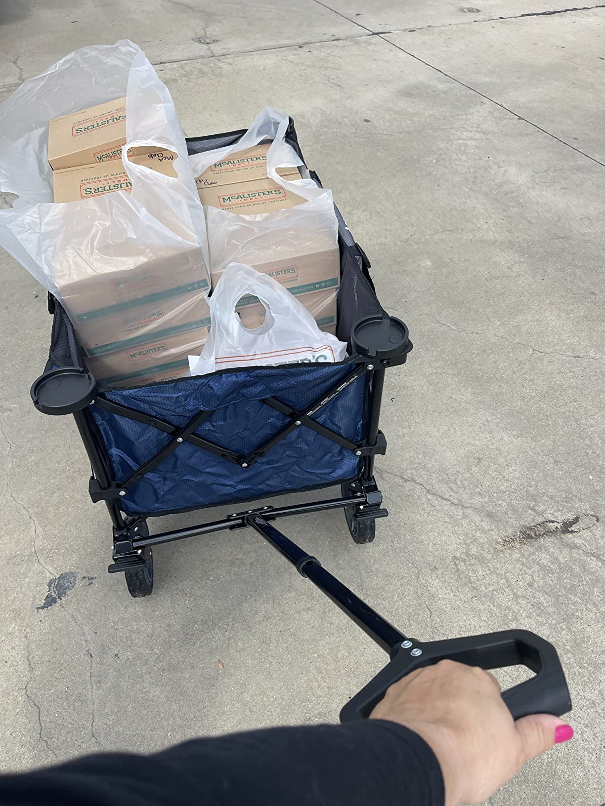 Gorilla Carts Collapsible Folding Outdoor Utility Wagon, 7 Cu Ft, Blue | 7 Cu Ft Collapsible Folding Utility Wagon for Beach Trips, Camping, Tailgating and Youth Sports, Folds for Storage customer photo 1