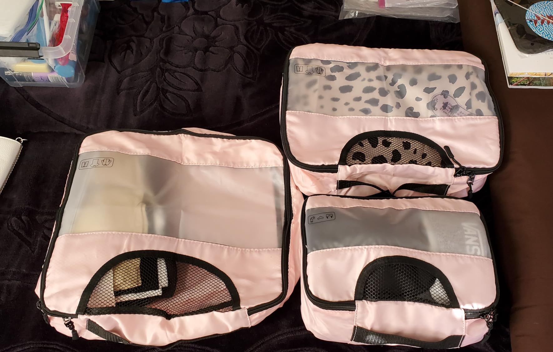 Veken 10 Set/8 Set Packing Cubes for Travel Essentials, Anti-Wrinkle Buckled Suitcase Organizer for Shoe & Toiletry Bag, Carry On Luggage Bag for Airplane & College Dorm Room Accessories customer photo 1