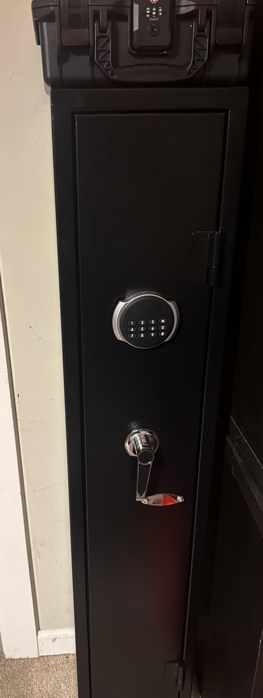 KAER 2-3 Gun Safe,Rifle Safe,Gun Safe for Rifles and Pistols,Gun Cabinet for Shotguns,Long Gun Cabinet for Shotguns with Removable Storage Shelf,LED Light,Quick Access Rifle Safes,Adjustable Shelves customer photo 1