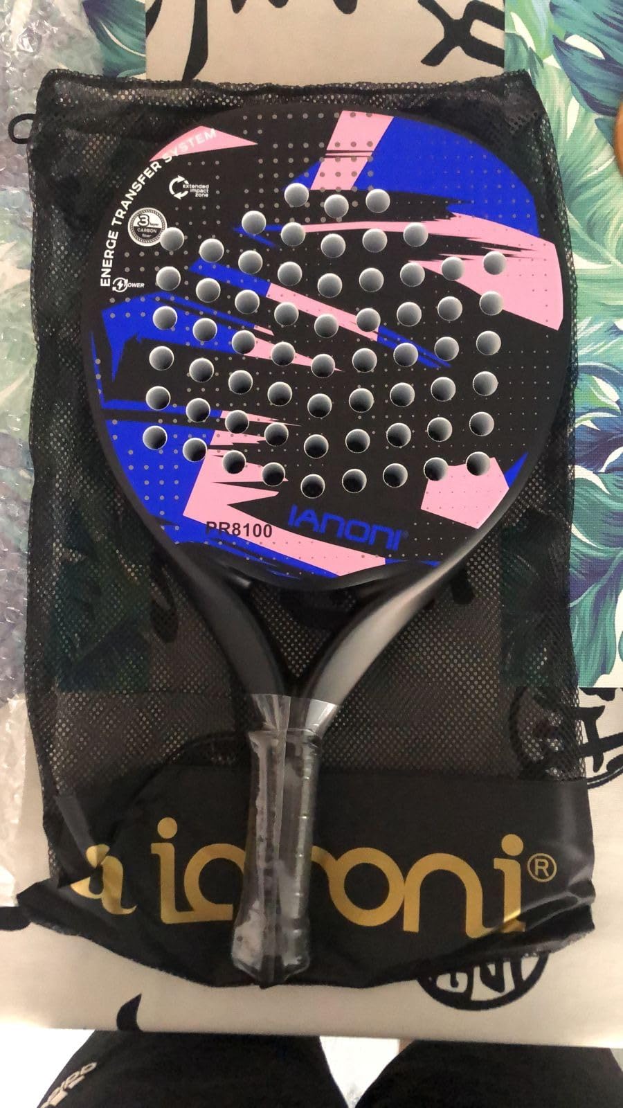 Padel Racket Carbon Fiber Surface with EVA Memory Flex Foam Core Lightweight Padel Racquet customer photo 2