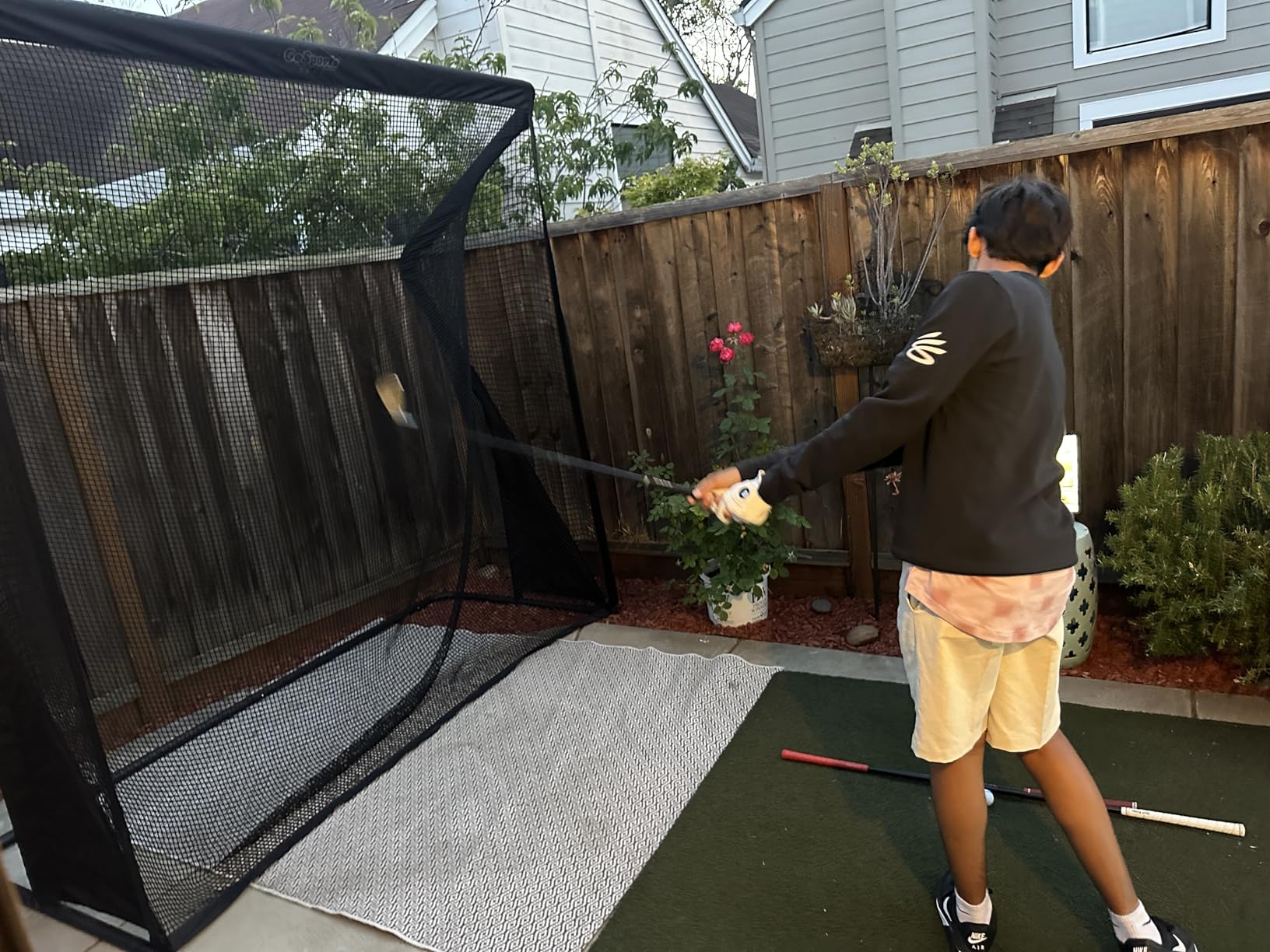 GoSports Elite Golf Practice Hitting Net with Steel Frame - Indoor and Outdoor Use - Portable Golf Net - Durable Netting - 7' or 10' Size customer photo 1