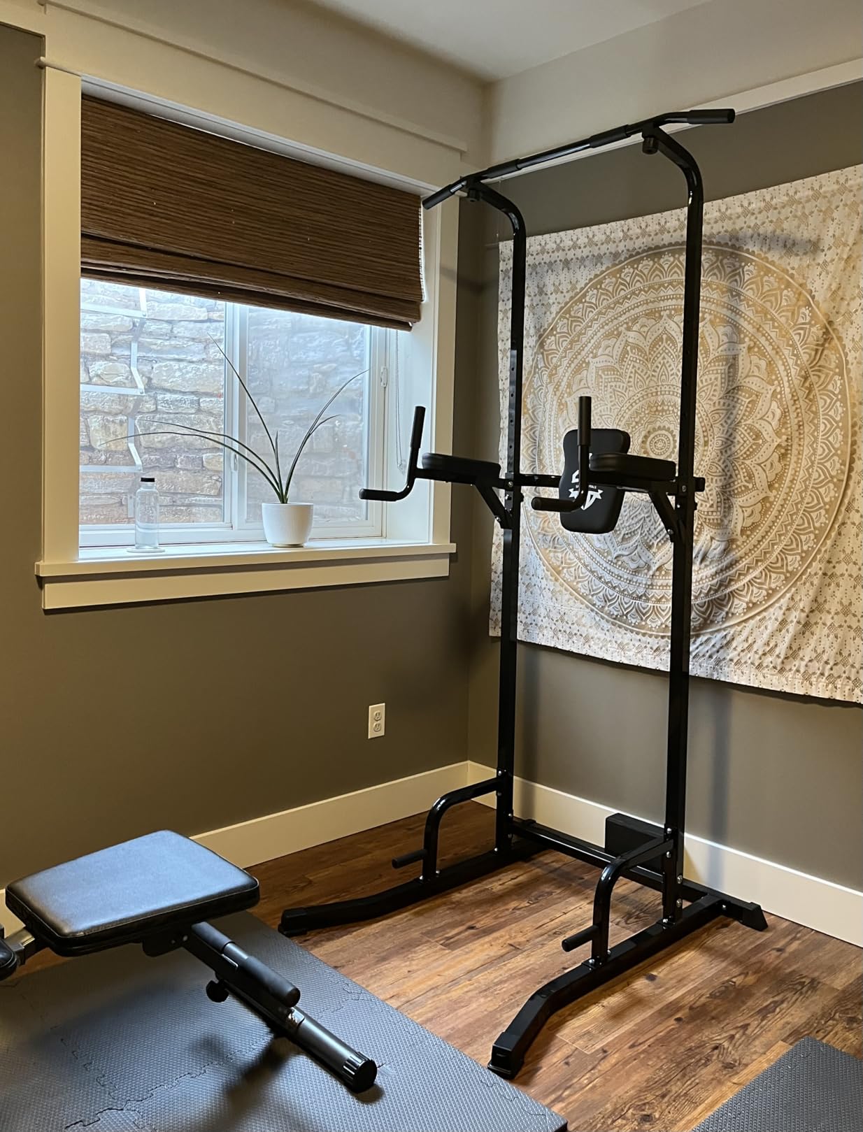 SPORTSROYALS Free Standing Pull Up Bar, Power Tower for Home Gym Training | Sturdy Free Standing Workout Station for Pull-Ups, Dips, Leg Raises and Full-Body Home Gym Strength Training customer photo 2
