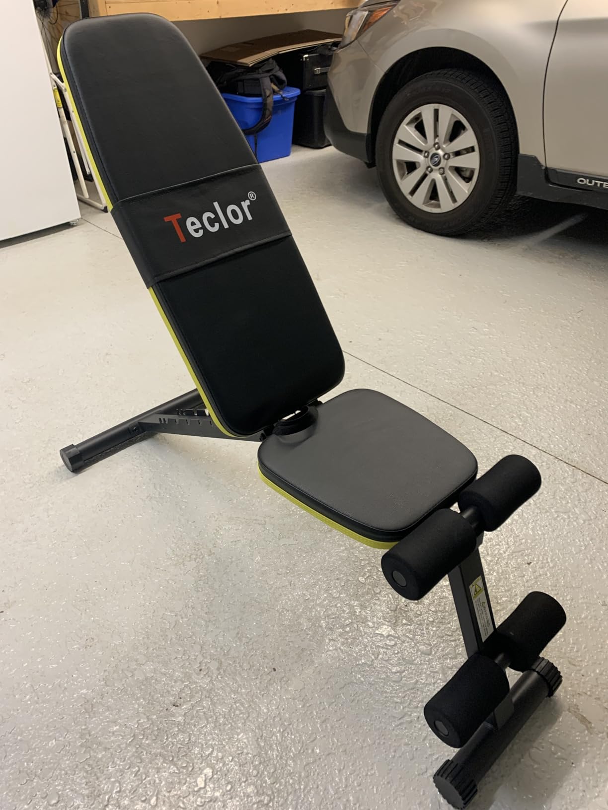 Teclor Adjustable Weight Bench, Foldable Workout Benches for Home Gym, 10 Backrest Position Exercise Bench for Strength Training, Upgraded Thickened Steel Support Max Capacity 700LBs customer photo 1