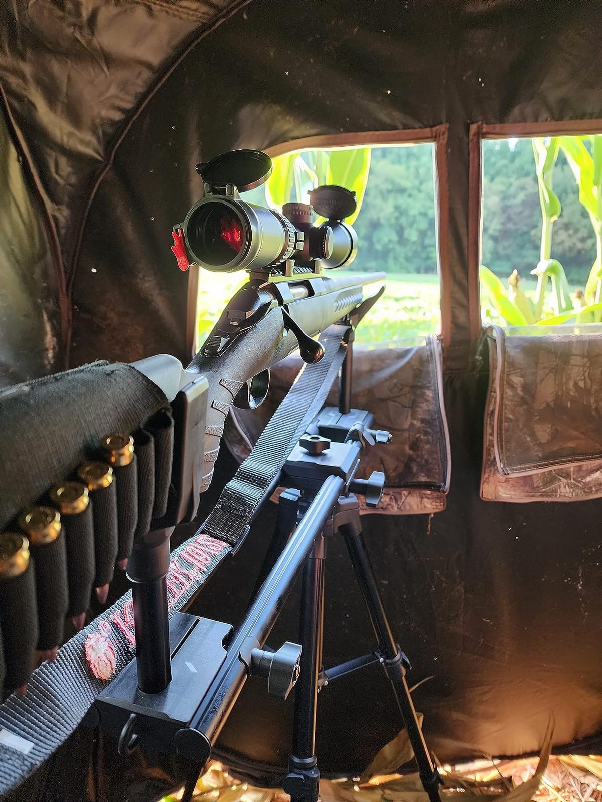 Trakiom Hunting Rest Shooting Tripod Rifle Gun Crossbow Tripod Stick | Adjustable Dual Frame, Flexible Orientation, Provide Maximum Shooting Stability for Ground Blinds Hunting Shooting Outdoor customer photo 1