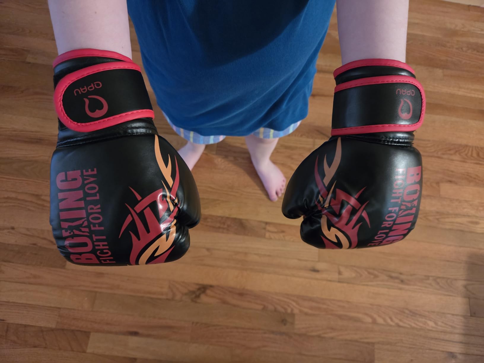 QPAU Inflatable Punching Bag, 48 Inch Stable Inflatable Boxing Bag for 3-6 Kids, Dinosaur Toy & Gifts for Boys and Girls, Kids Boxing Set for Practicing Karate, Taekwondo customer photo 1