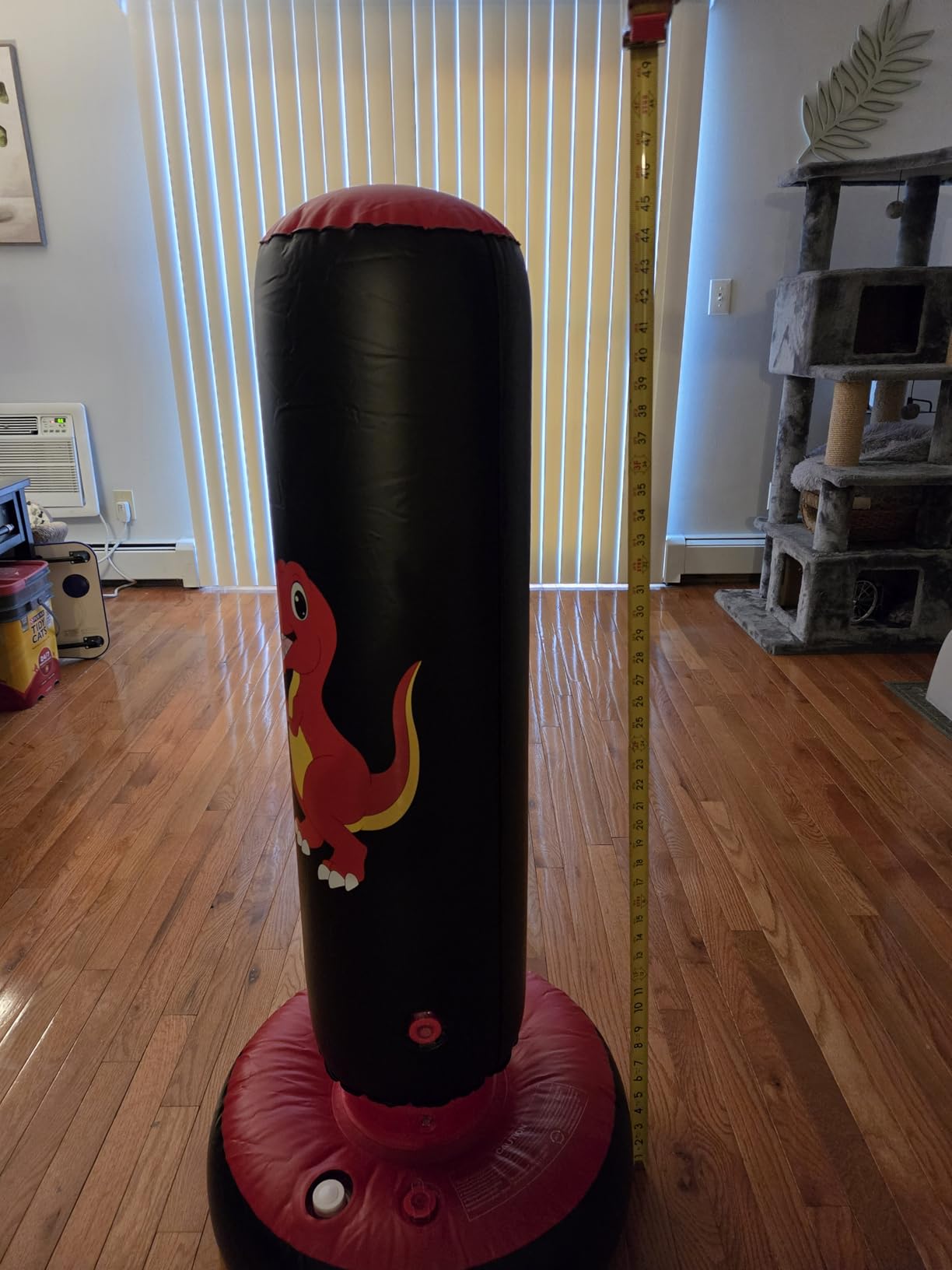 QPAU Inflatable Punching Bag, 48 Inch Stable Inflatable Boxing Bag for 3-6 Kids, Dinosaur Toy & Gifts for Boys and Girls, Kids Boxing Set for Practicing Karate, Taekwondo customer photo 2