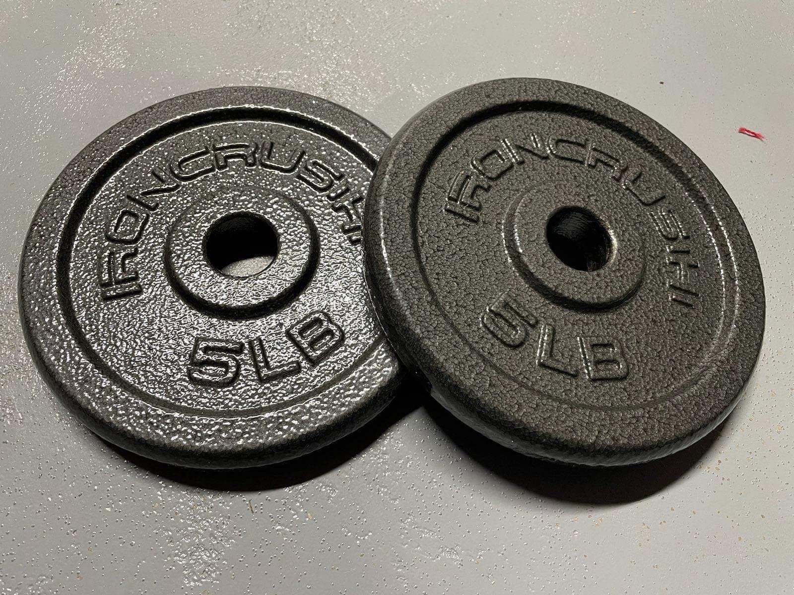 Standard 1 inch Cast Iron Weight plates - Superior Hammertone Finish, Wider Range 1.25-50 lbs Weights. Ideal for Dumbbell Handles, 1in Barbells, Adjustable Kettlebell Handles - Sold in Pairs customer photo 1