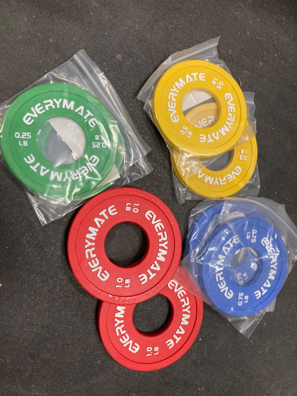 Rubber Fractional Weight Plates Set of 8 Micro Weight Plate Pair of 0.25LB 0.5LB 0.75LB 1 LB for Olympic Barbells for Strength Training Micro Plates Weight Plate customer photo 1