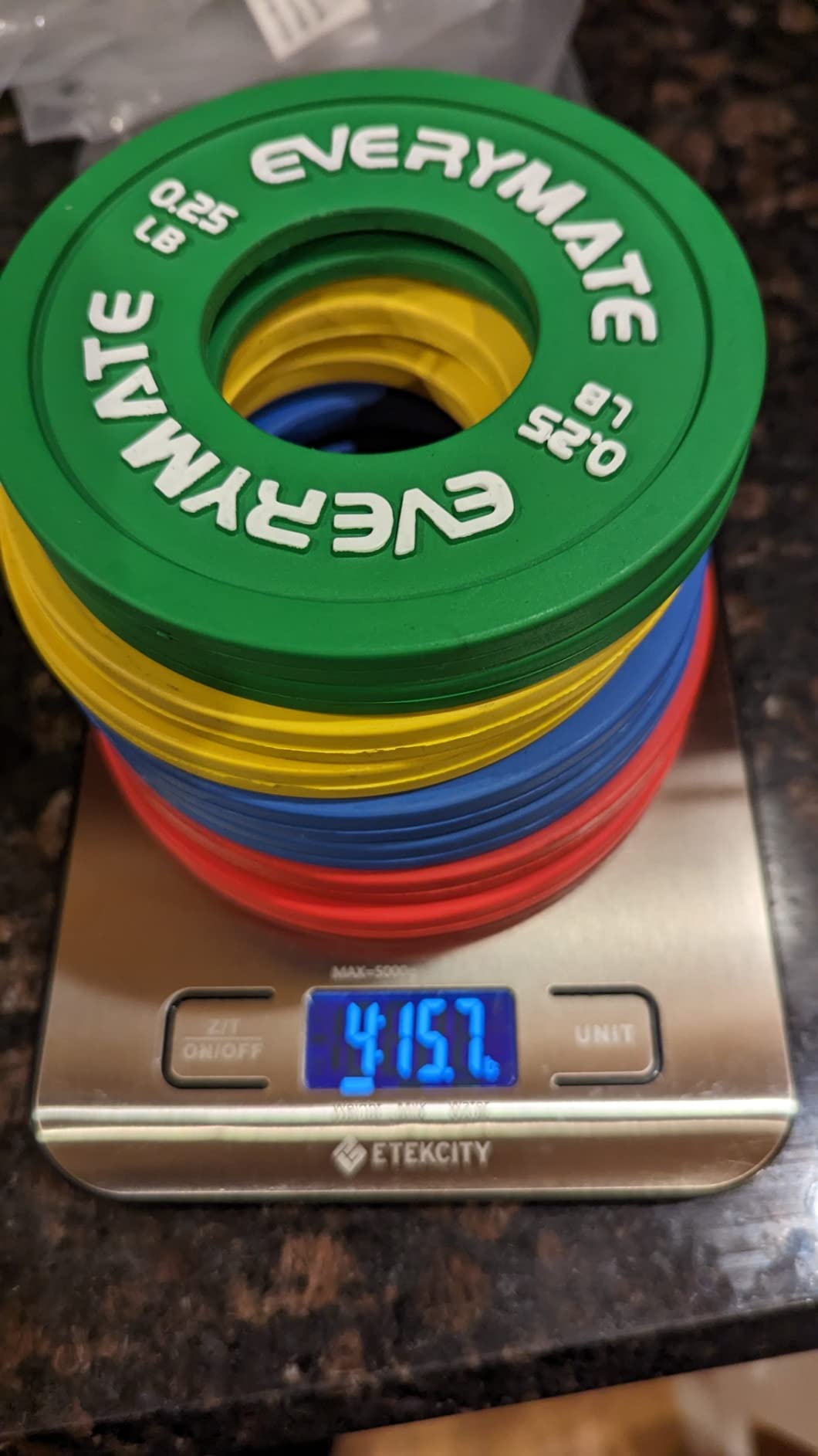 Rubber Fractional Weight Plates Set of 8 Micro Weight Plate Pair of 0.25LB 0.5LB 0.75LB 1 LB for Olympic Barbells for Strength Training Micro Plates Weight Plate customer photo 2