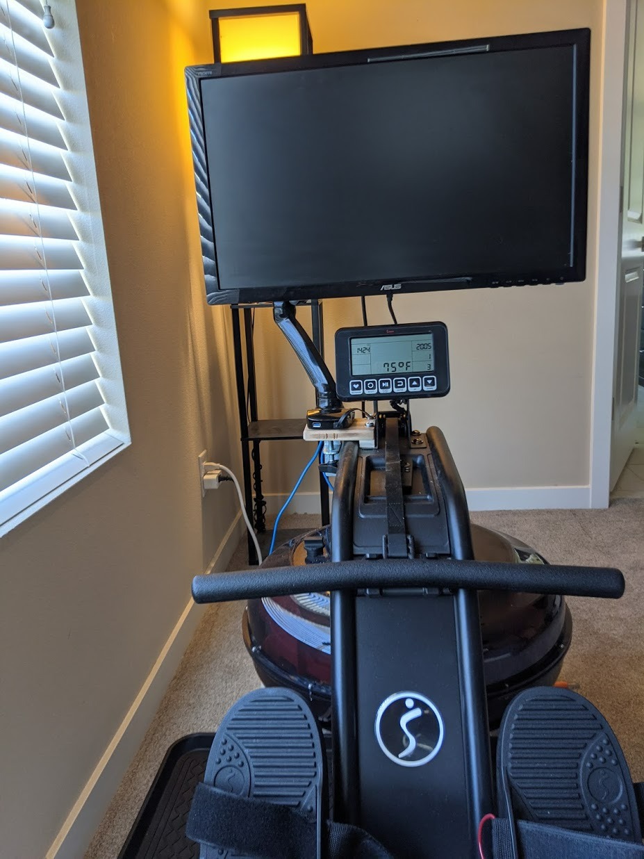 Sunny Health & Fitness Premium Water Rower w/Intensive Dynamic Real-Time Resistance, 300 LB Capacity Flip-able Rowing Machine for Home Training, Optional Free SunnyFit App Connection customer photo 1