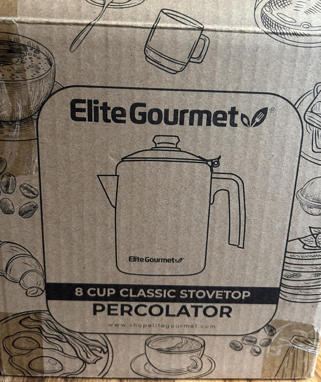 Elite Gourmet EC008 8-Cup Stovetop Coffee Percolator, Stainless Steel customer photo 1