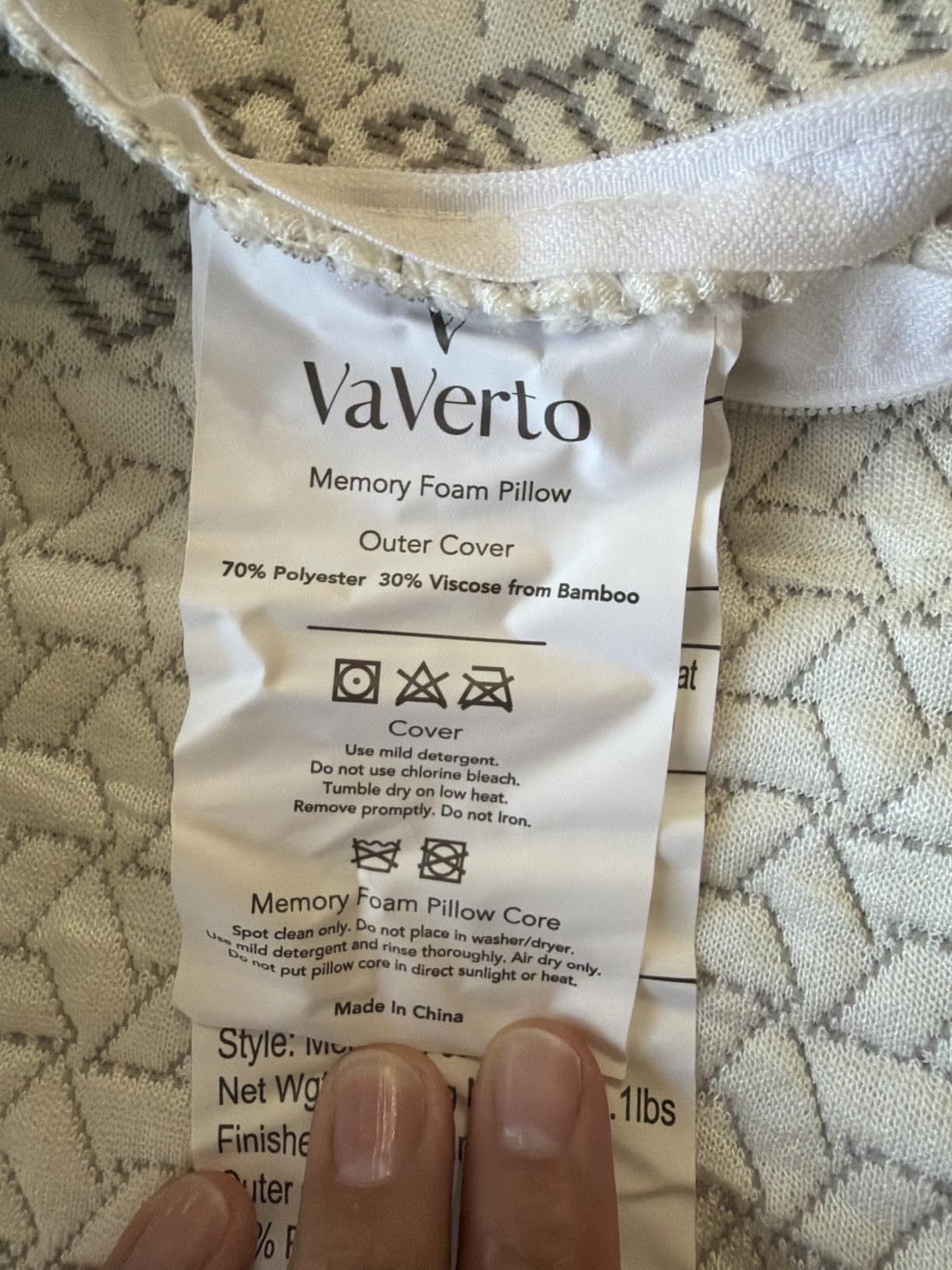 Vaverto Camping Pillow - Backpacking Memory Foam Travel Pillow 1-Pack | Medium firm memory foam pillow - breathable, machine washable cover - Ideal lightweight small pillow - backpacking & outdoors customer photo 2