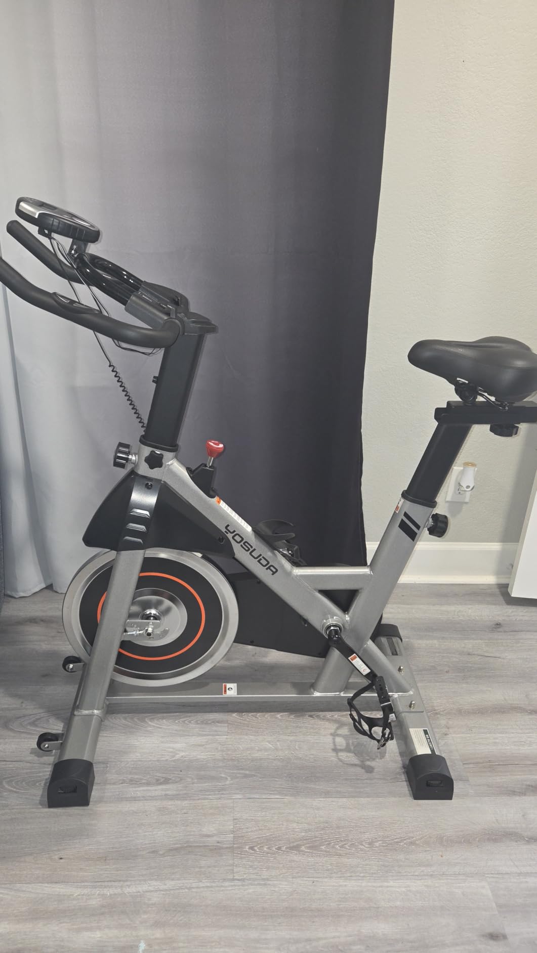 YOSUDA Exercise Bike, Magnetic Friction Stationary Bike with App Training | Magnetic Indoor Cycling Low Noise Bike for Home with 300 lb Weight Capacity, Tablet Holder and Fitness Course for Weight Loss customer photo 1